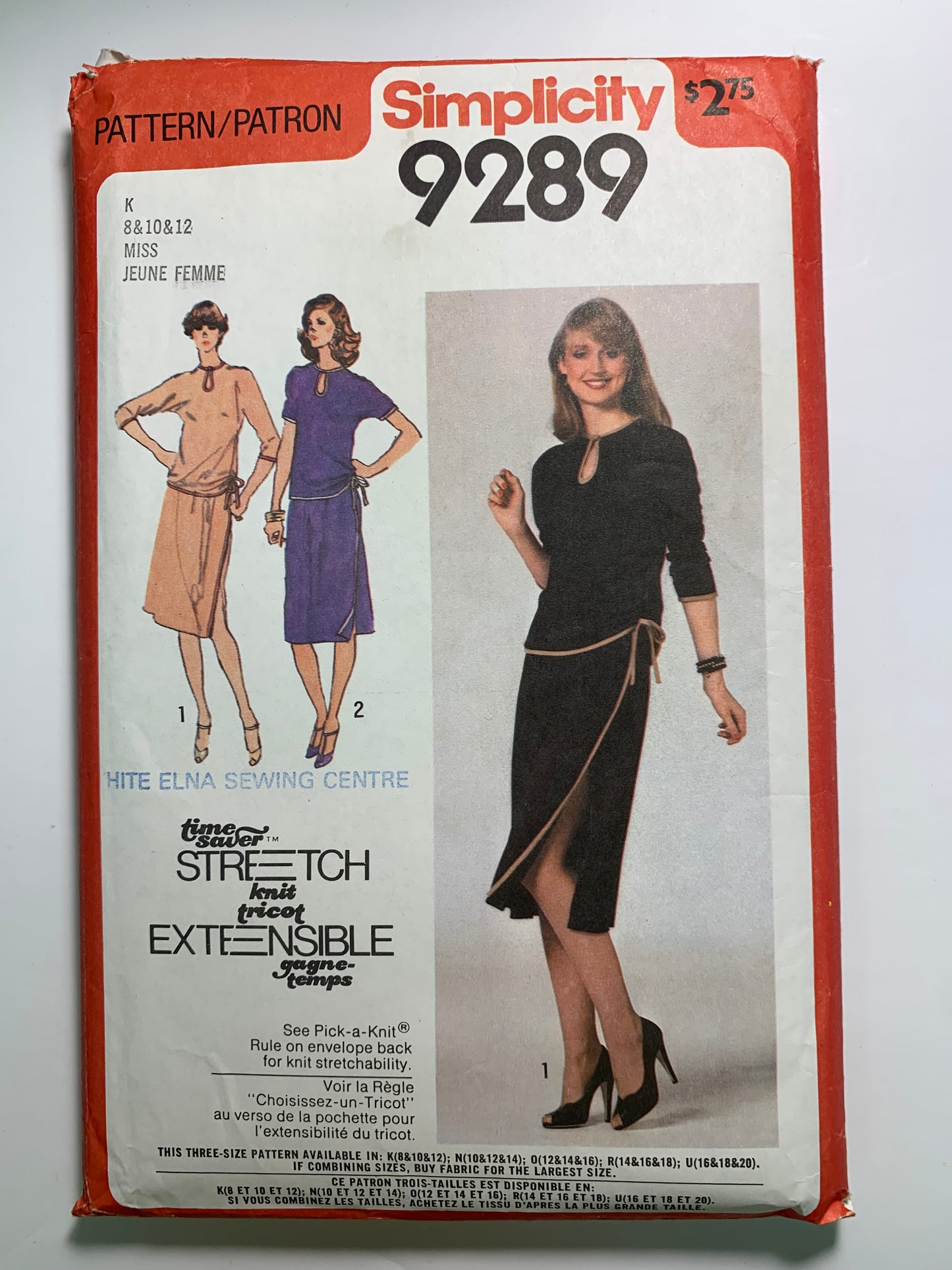 Simplicity 9289 Misses' Dress, Size 8-10, Cut, Vintage 1979