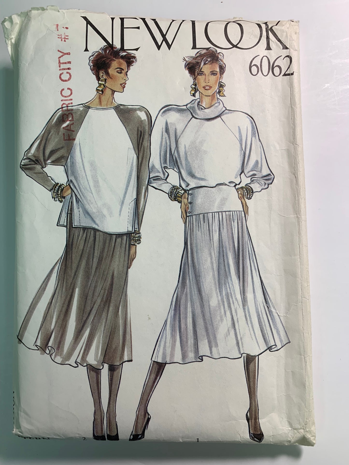 Simplicity New Look 6062 Top, Skirt, Size 8-18, Cut, Vintage