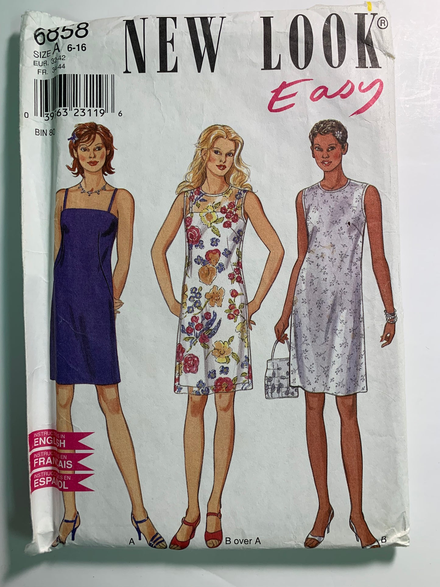 Simplicity New Look 6858 Misses' Dress, Size 6-16, Cut