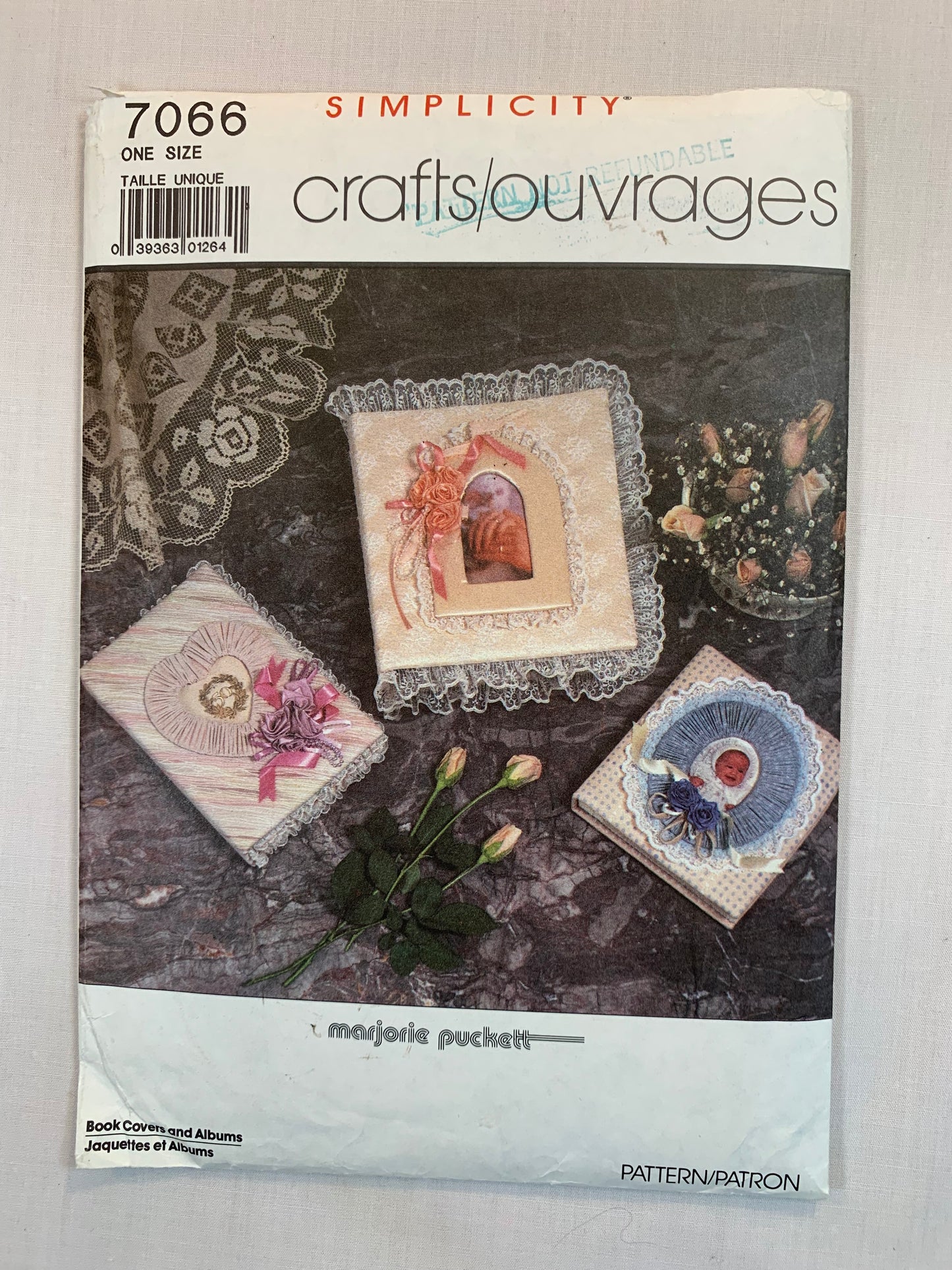 Simplicity Sewing Pattern 7066 Crafts, Frames, Book Covers, Albums Covers, Uncut, Vintage 1985