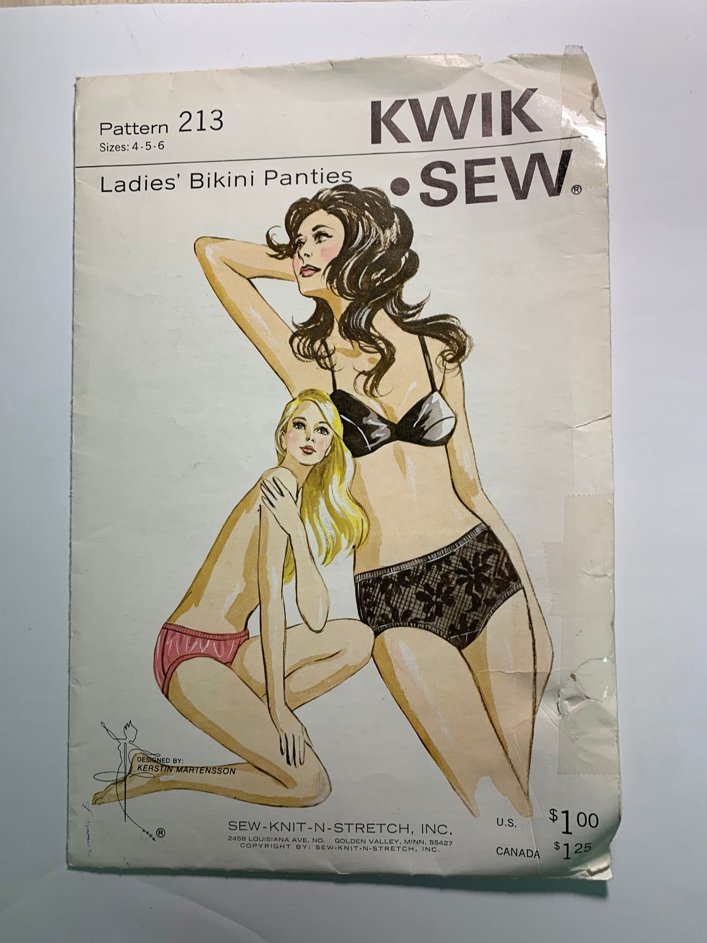 KWIK 213 Ladies Bikini Panties, Size 4-6, Cut