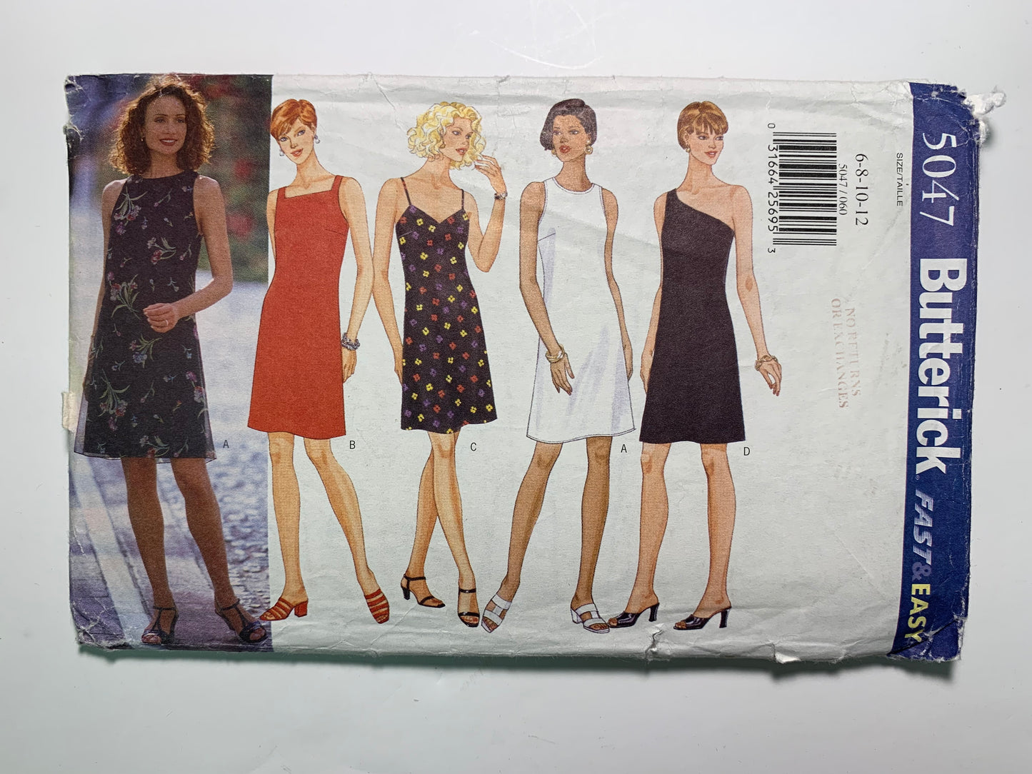 Butterick 5047 Misses' Petite, Dress, Size 6-12, Uncut, Vintage 1997