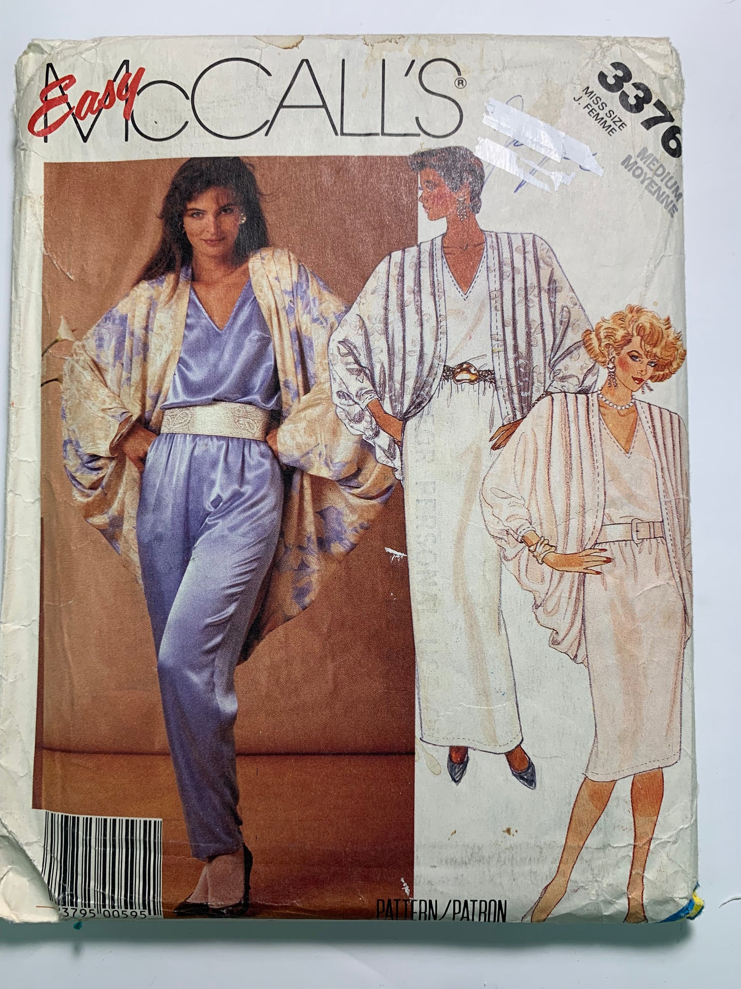 McCall's 3376 Misses' Jacket, Top, Skirt, Pants, Size 14-16, Uncut, Vintage 1987