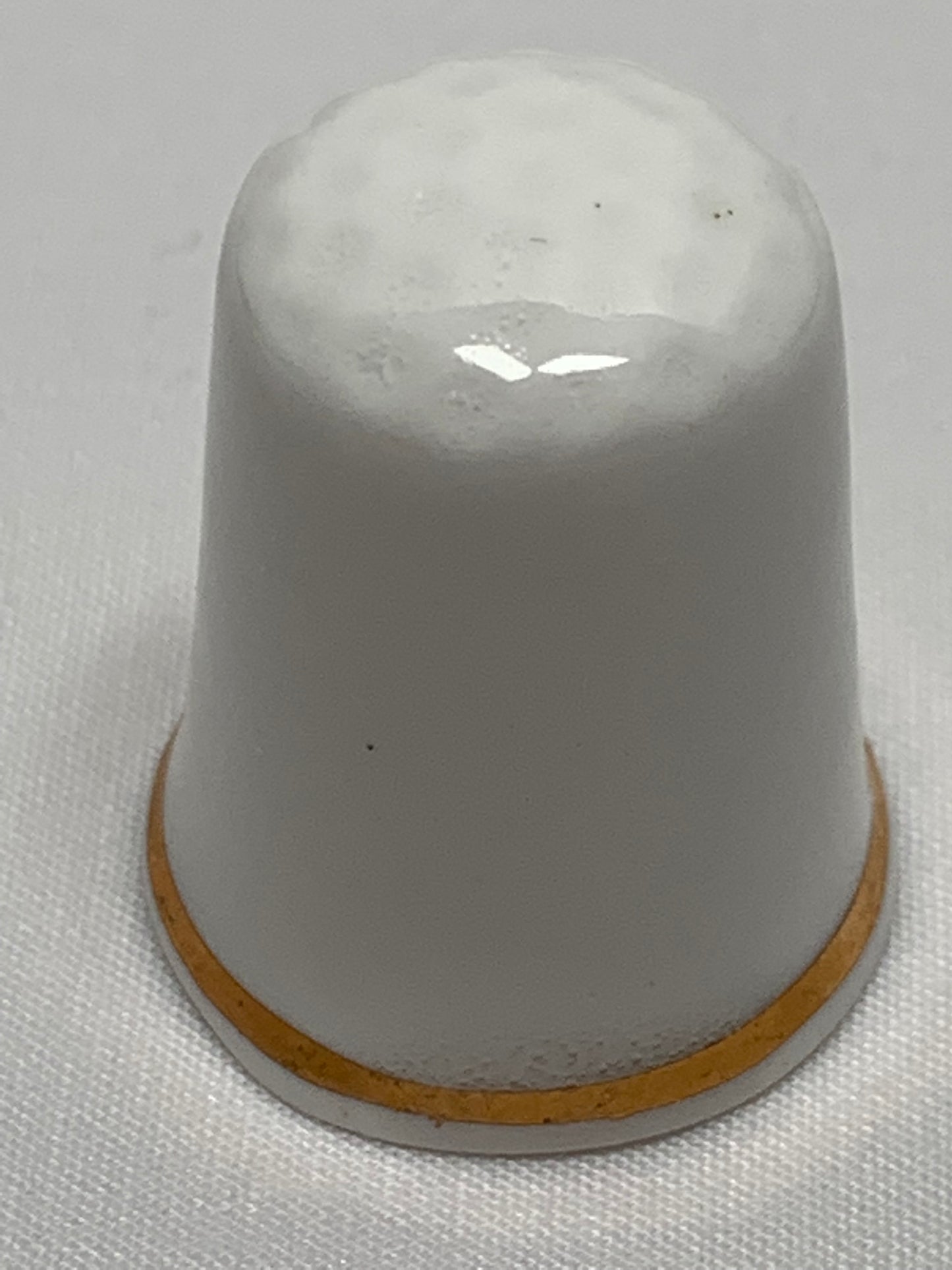 Thimble Souvenir, Gift, Crathes Castle Scotland, Bone China, British Made Sewing, Gold Trim