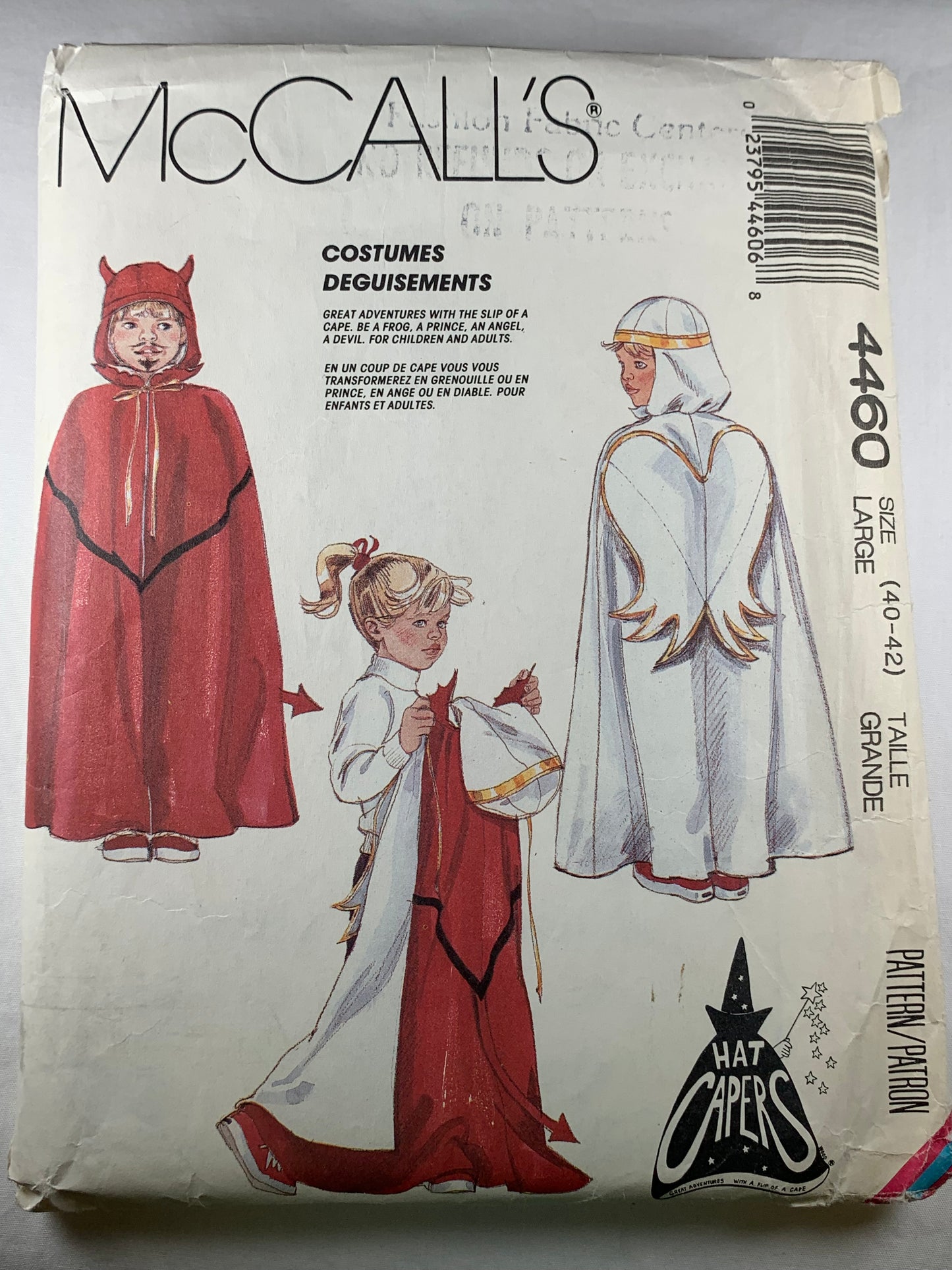 McCall's 4460 Men's Teens Costumes Prince, Frog, Devil, Angel, Size 40-42, Cut