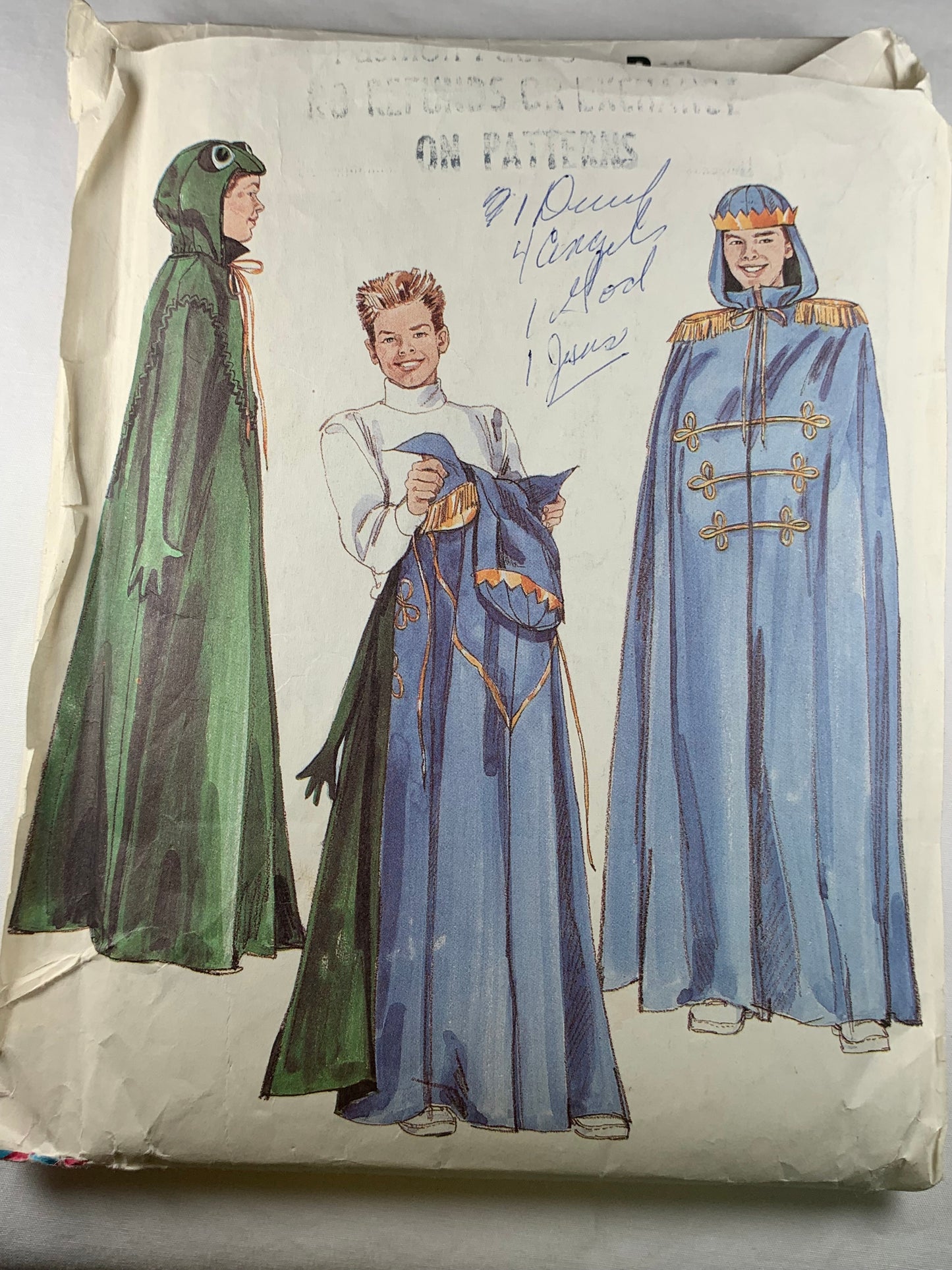 McCall's 4460 Men's Teens Costumes Prince, Frog, Devil, Angel, Size 40-42, Cut