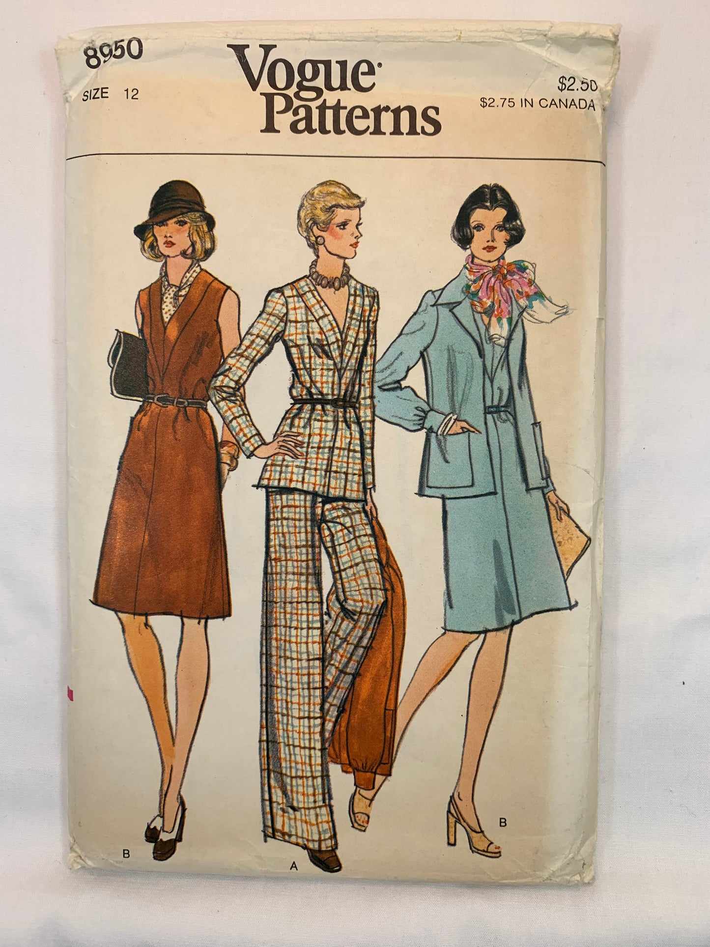 Vogue 8950 Misses' Dress, Tunic, Pants, Jacket, Size 12, Uncut,