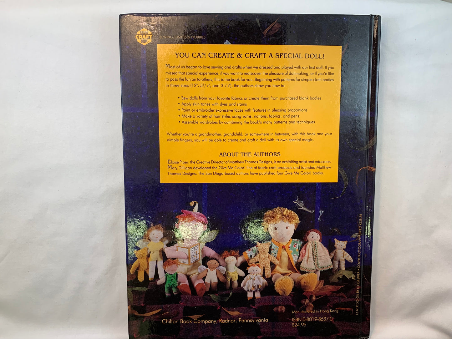 Creating & Crafting Dolls, Eloise Piper, Mary Dilligan, Patterns, Techniques Making Cloth Dolls