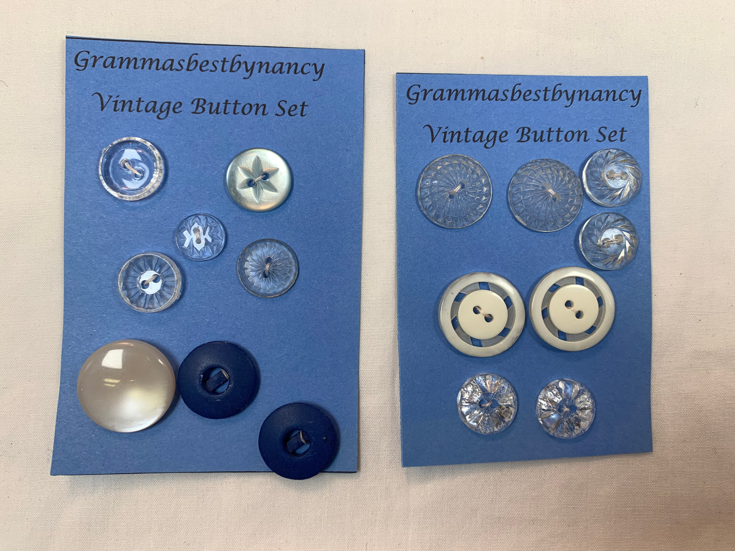 Vintage 1950's Variety Buttons, Shank, Flat, Green, Blue, Clear, Pink, Purple, Various Sizes, Shiny, White, Sewing, Scrapbooking, Crafts