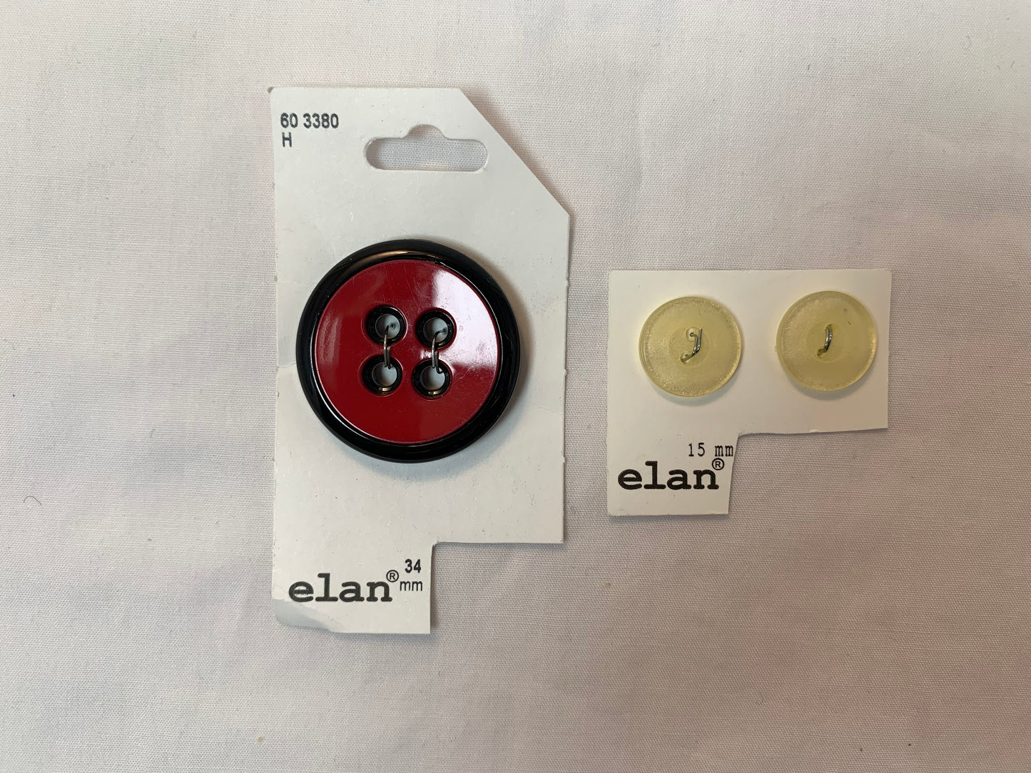Vintage Elan Buttons, Shank, Flat, Red, Purple, Pink, White, Clear, Various Sizes, Shiny, Sewing, Scrapbooking, Crafts, Round, 2/4 Hole
