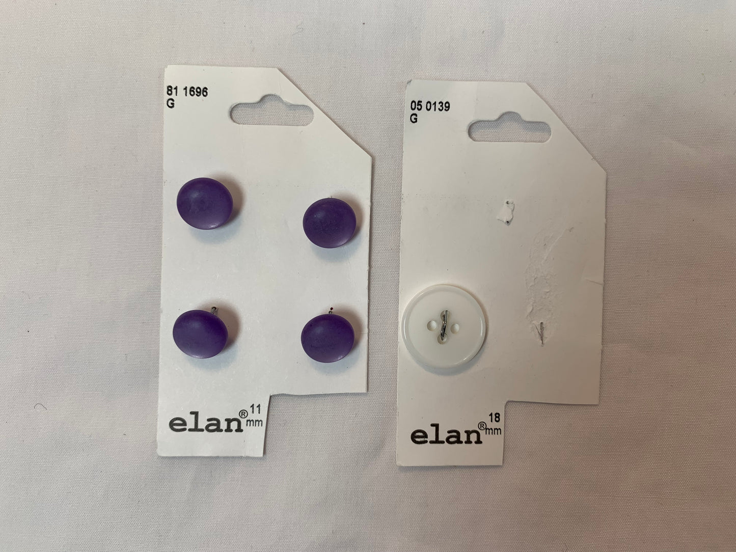 Vintage Elan Buttons, Shank, Flat, Red, Purple, Pink, White, Clear, Various Sizes, Shiny, Sewing, Scrapbooking, Crafts, Round, 2/4 Hole