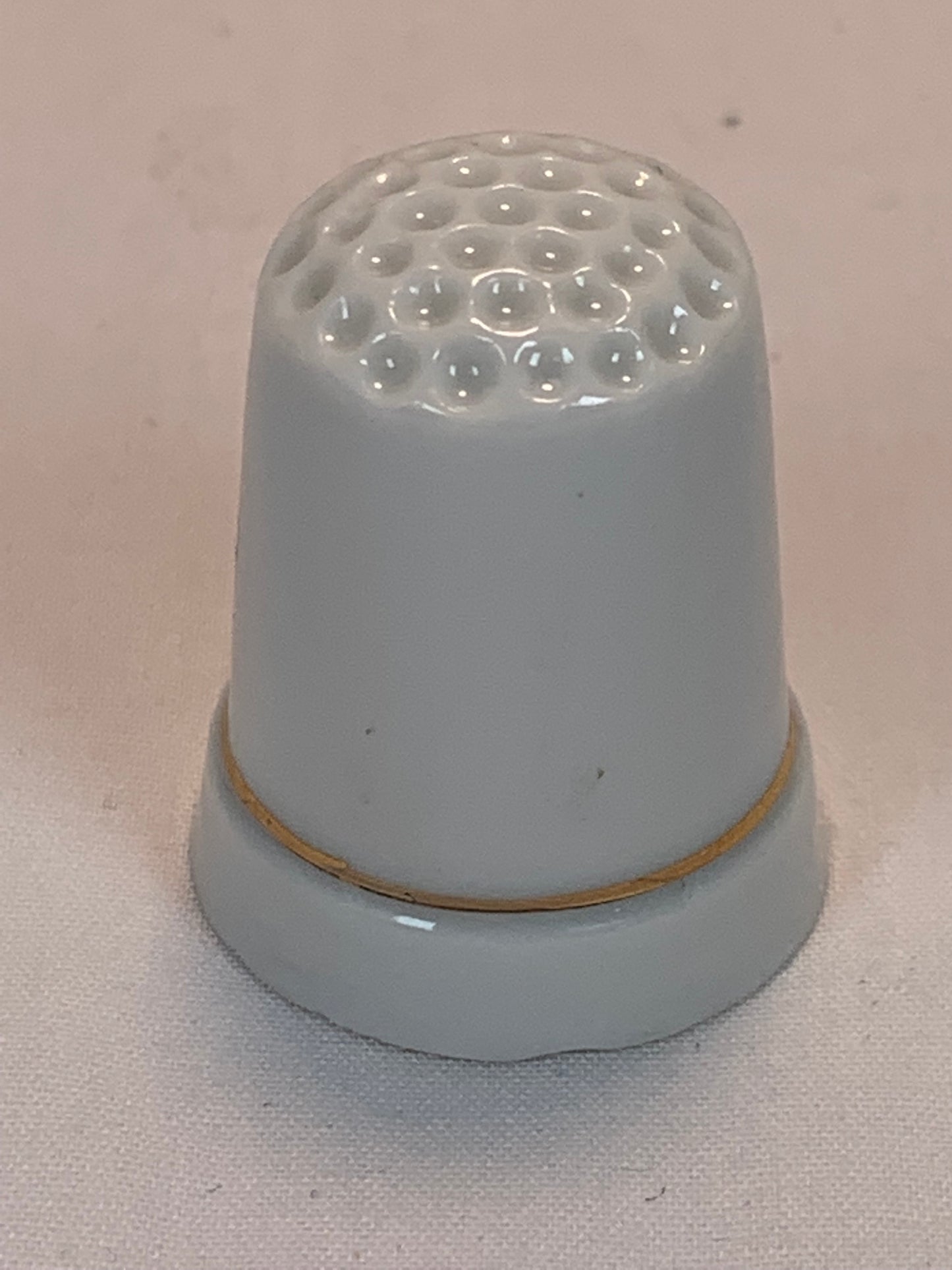Thimble Souvenir, Gift, Orange Flowers, Porcelain, Sewing, Gold Trim