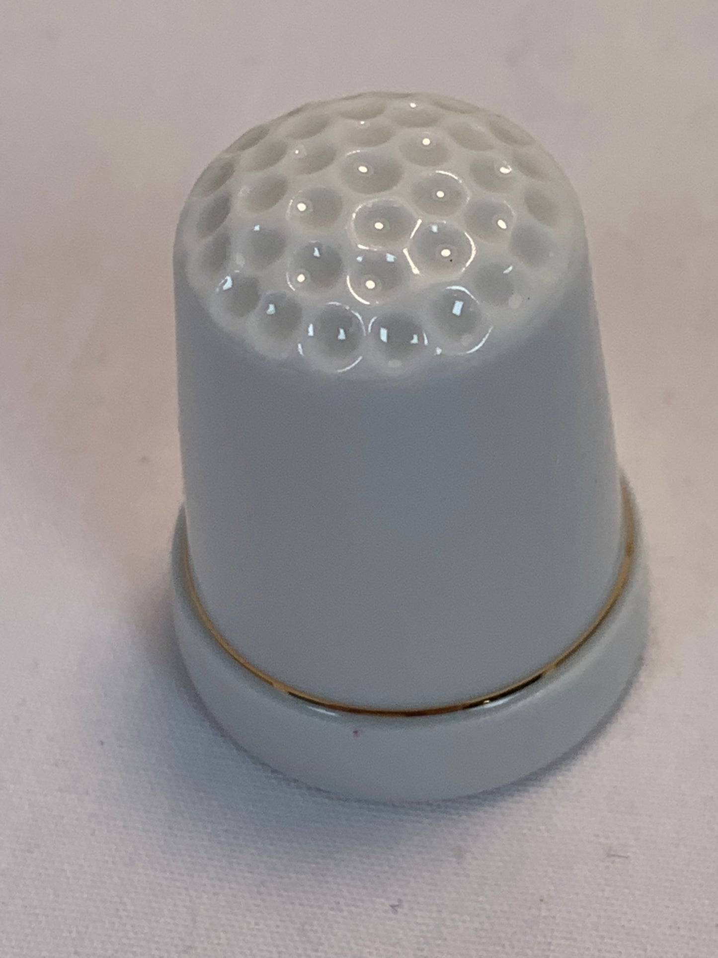 Thimble Souvenir, Gift, Multi Colored Butterfly, Porcelain, Sewing, Gold Trim