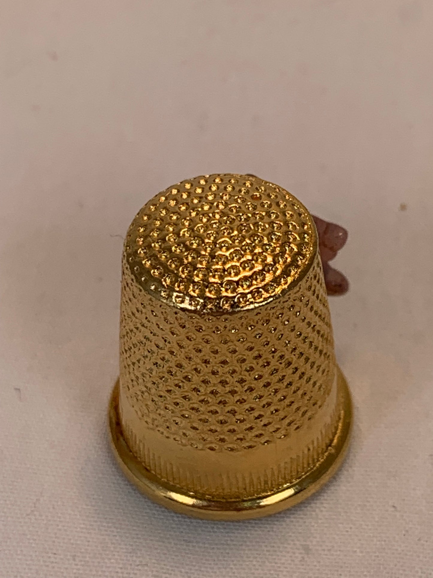 Thimble Souvenir, Gift, Maple Leaf, Gold Colored Metal, Sewing