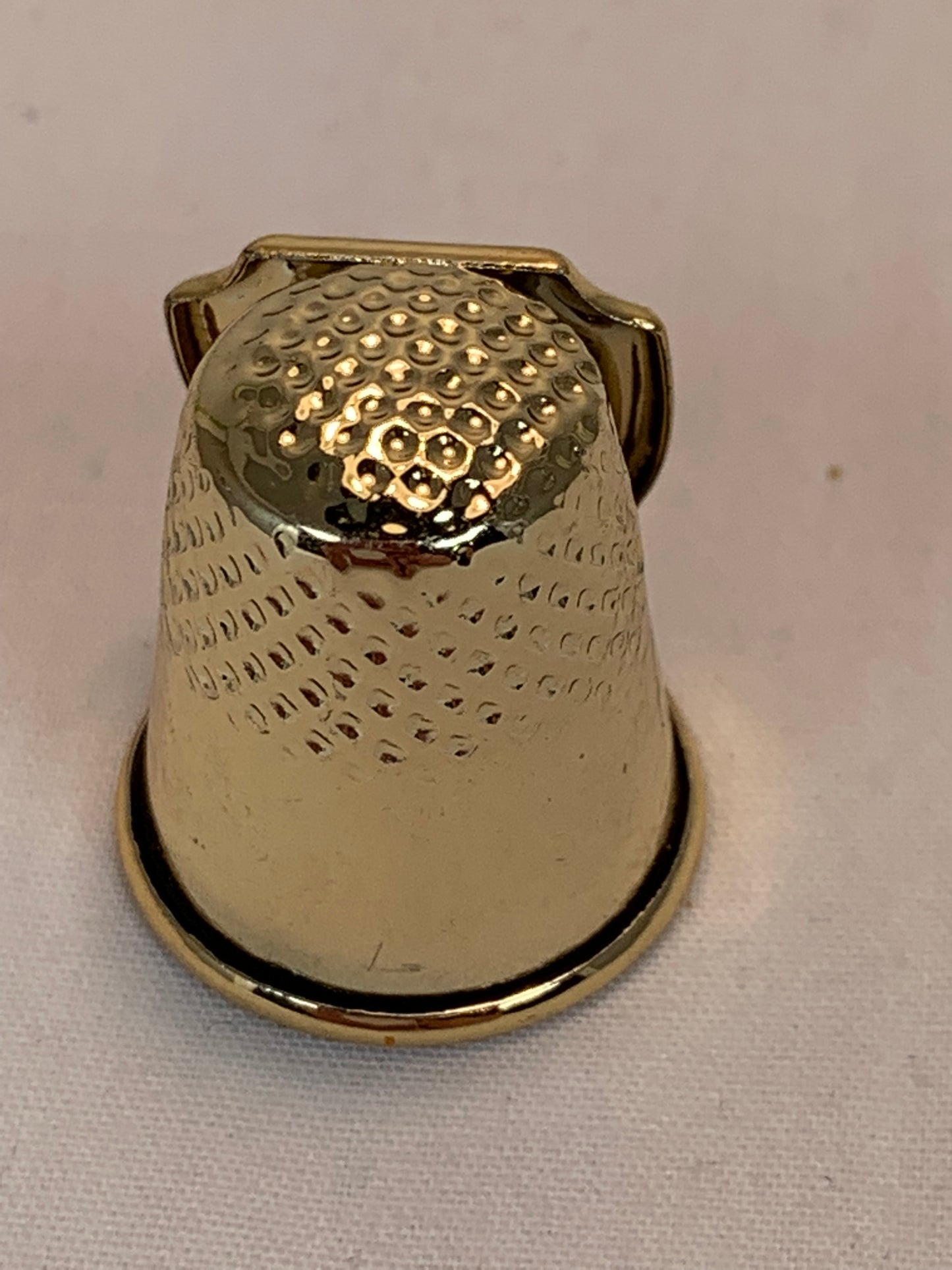 Thimble Souvenir, Gift, Skagway, Alaska, Gold Colored Metal, Sewing, Eagle