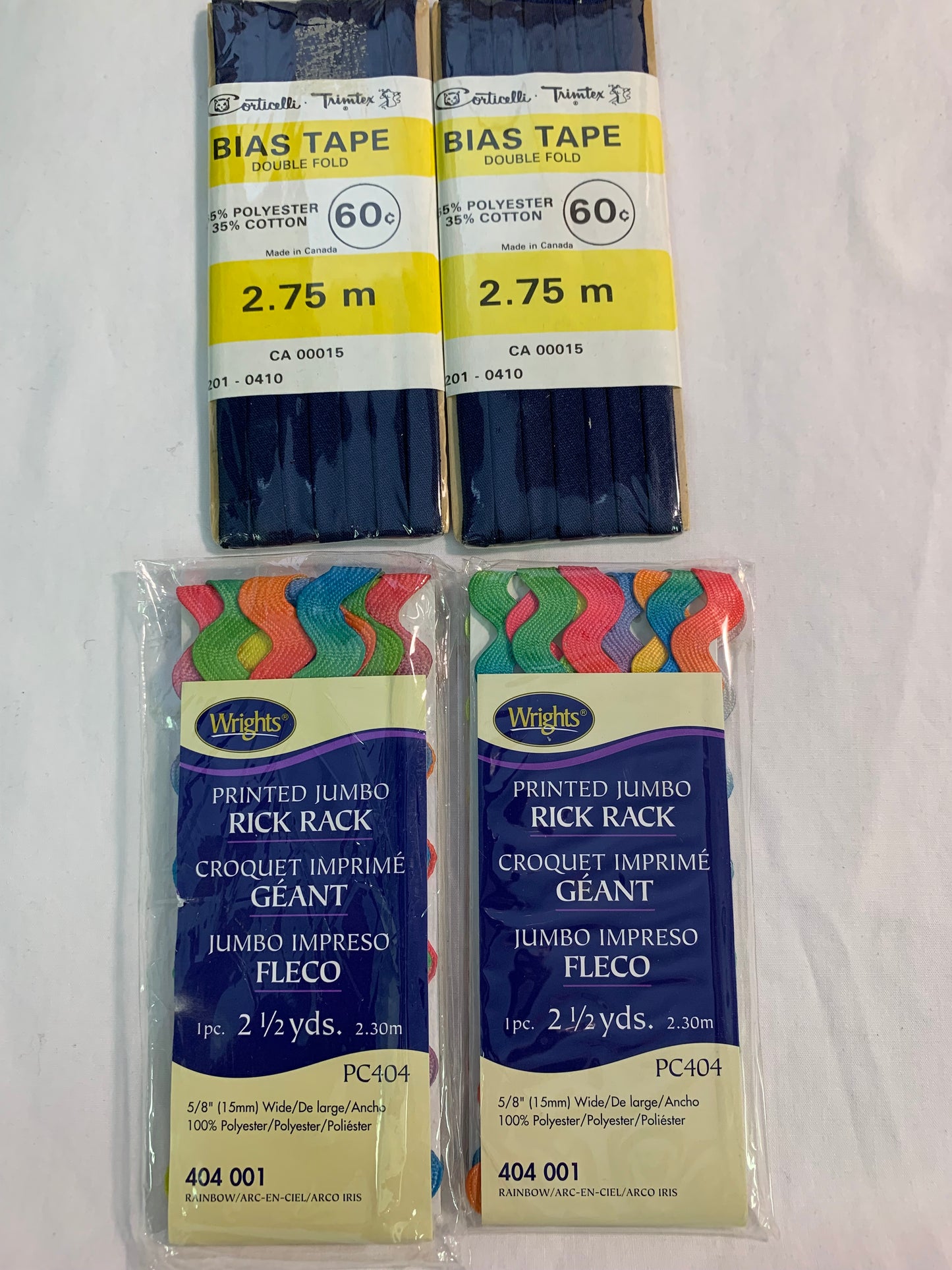 Bias Tape, 8 Pkgs, New/Old Stock, Vintage, Blue, Green, Black, Pink, Burgundy, Twill Tape, Scrapbooking, Junk Journals, Crafts, Sewing