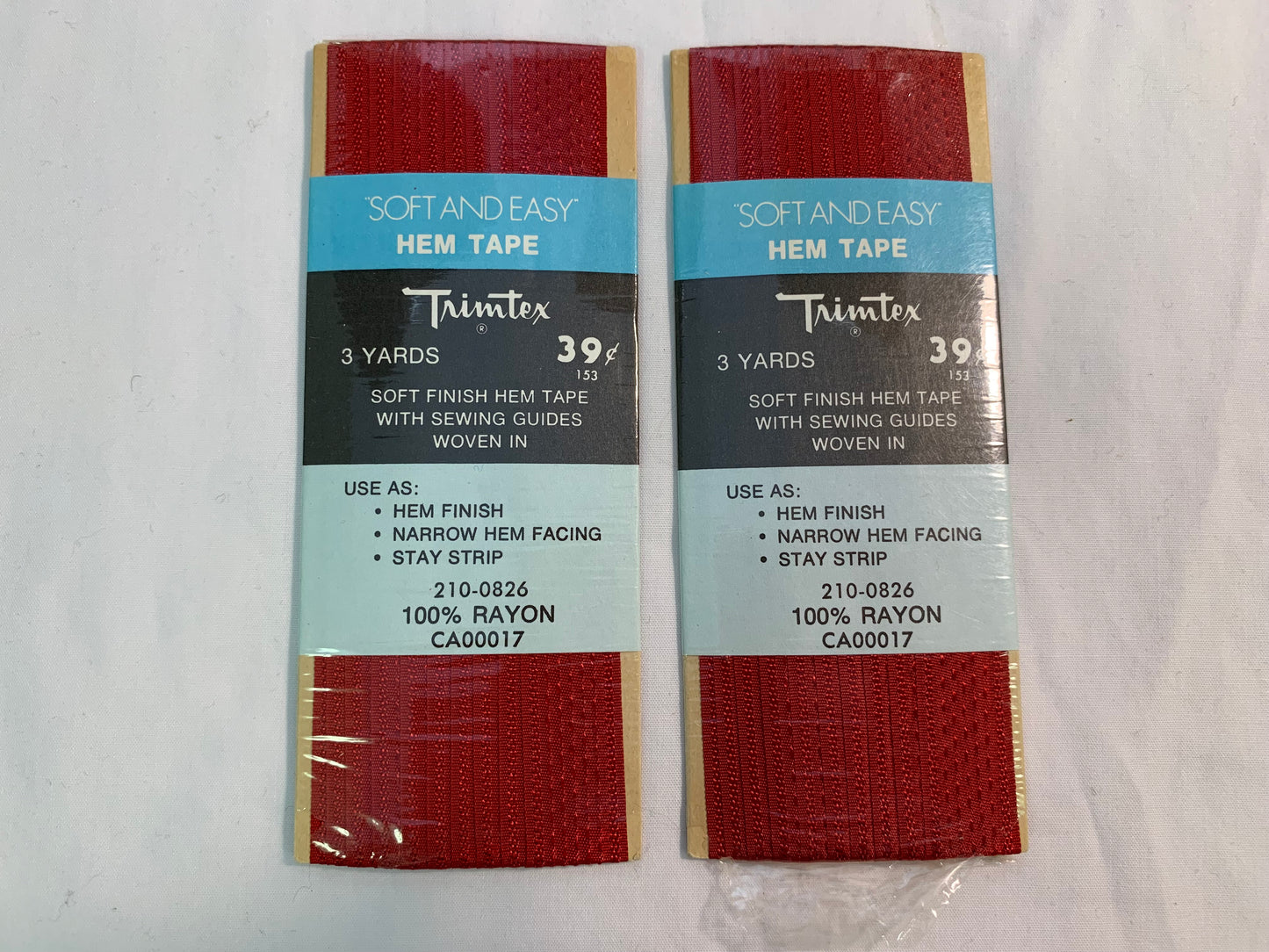 Bias Tape, Hem Tape, Rick Rack, New/Old Stock, Vintage, Orange, White, Yellow, Red, Scrapbooking, Junk Journals, Crafts, Sewing, (A-4)