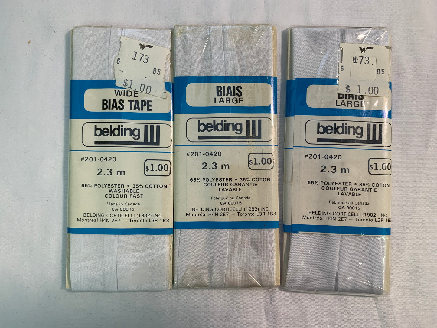 Bias Tape, Hem Tape, Rick Rack, New/Old Stock, Vintage, Orange, White, Yellow, Red, Scrapbooking, Junk Journals, Crafts, Sewing, (A-4)