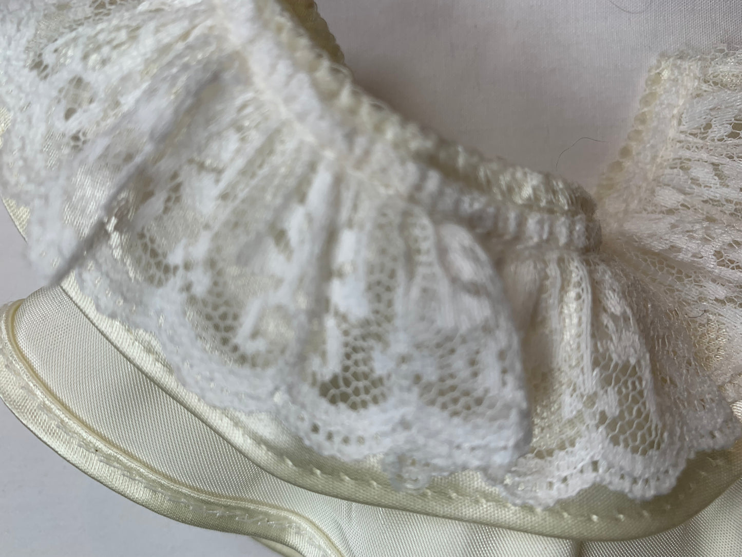 Cream, White, Blue, Lace, Scrapbooking, Doll Clothes, Junk Journals, Crafts, Hobbies, Photos. Card-Making, Baby Clothes