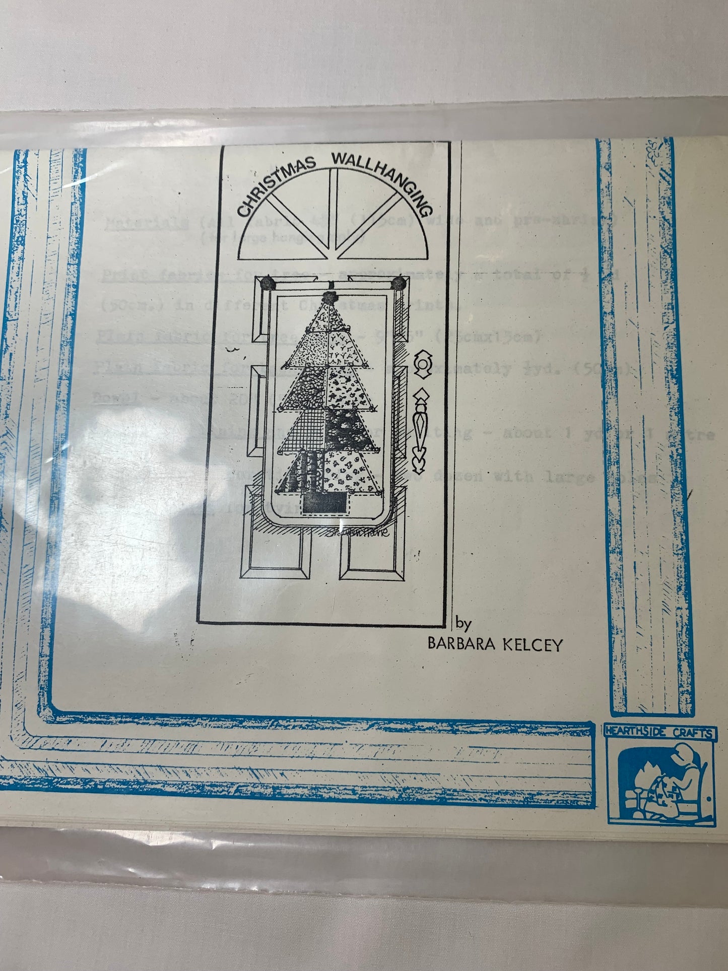 Designer Series Sewing Pattern BK-1015 Crafts, Patchwork Christmas Tree Wallhanging, Uncut, Vintage 1992