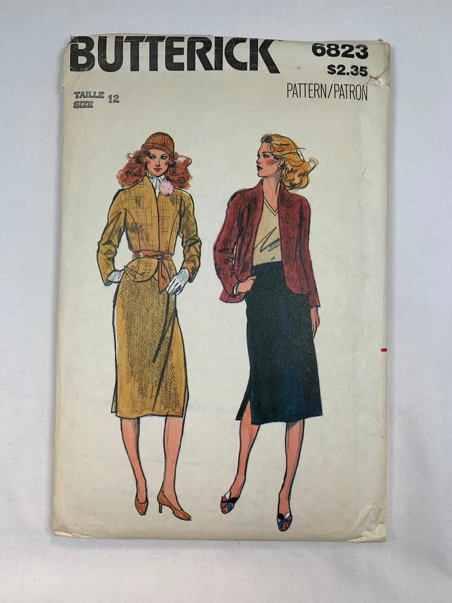 Butterick 6823 Misses' Jacket, Skirt, Size 12, Uncut, Vintage 1980