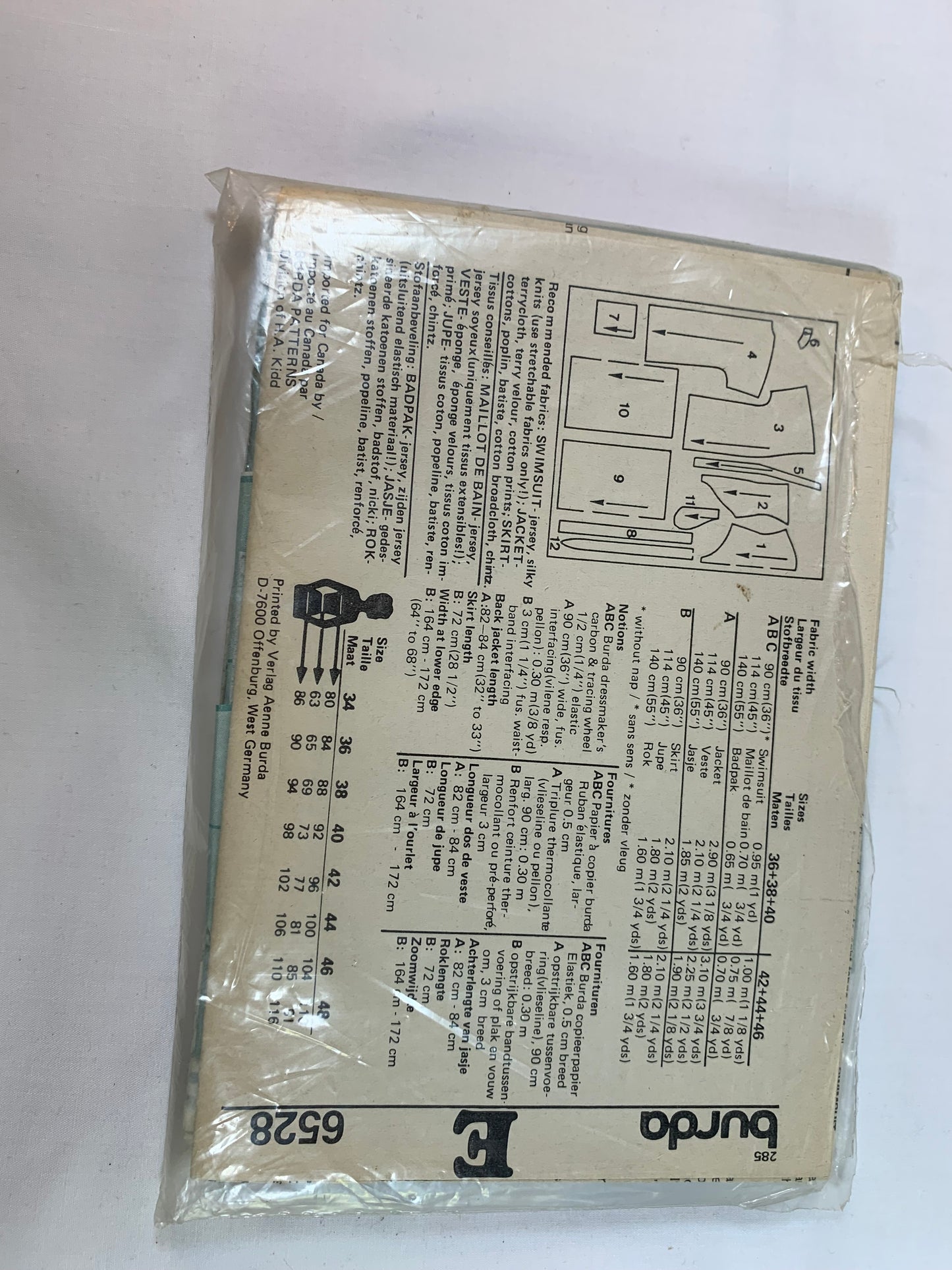 Burda Sewing Pattern 6528 Misses' Beach Coordinates, Top, Bottoms, Swimsuit, Jacket, Skirt, Pockets, Side Tie, 3 Variations, Cover Up, Size 10-20, Cut, 2000