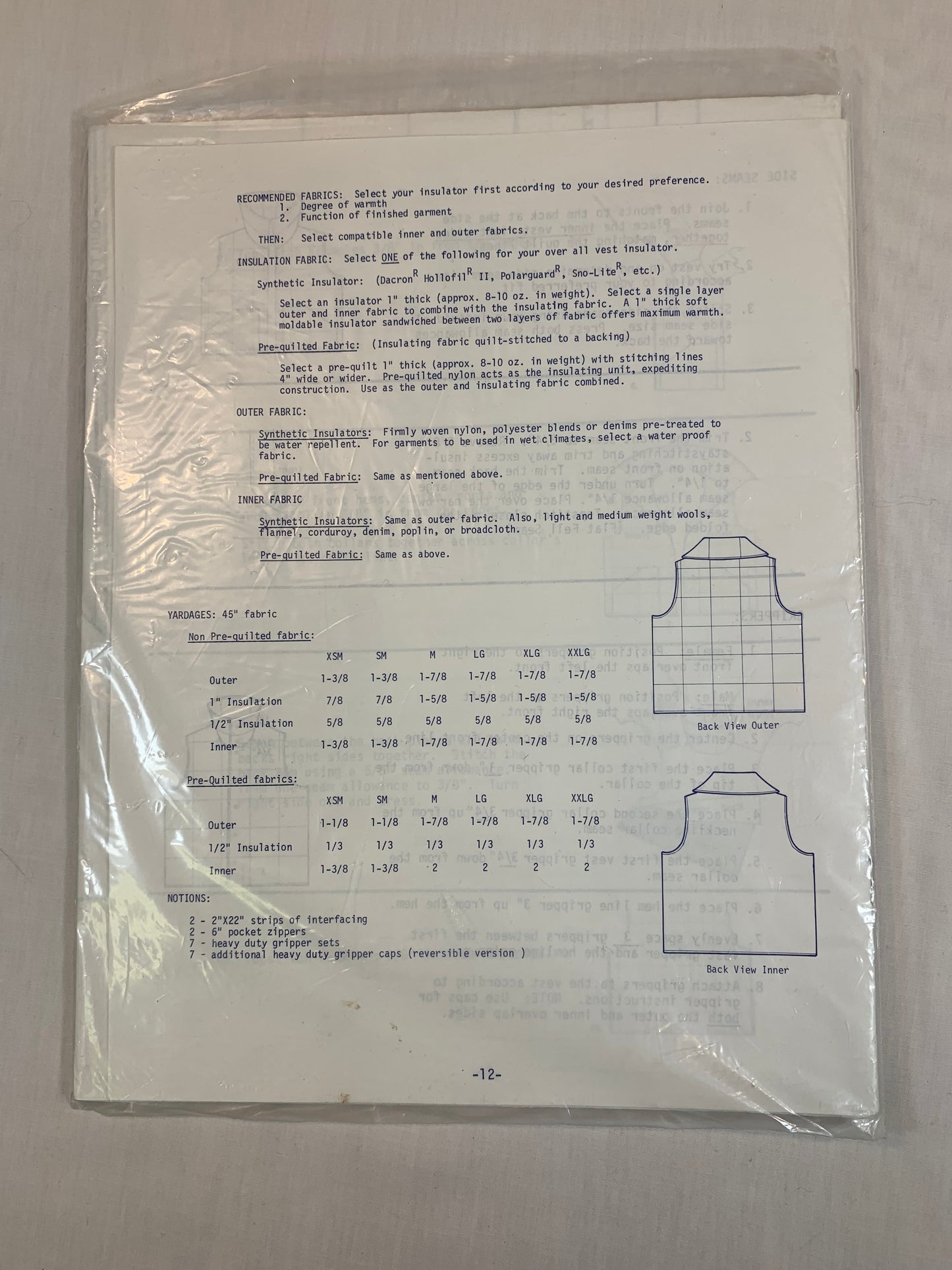 Donner Designs #123 Misses' Men's Reversible Vest, Size 24-48