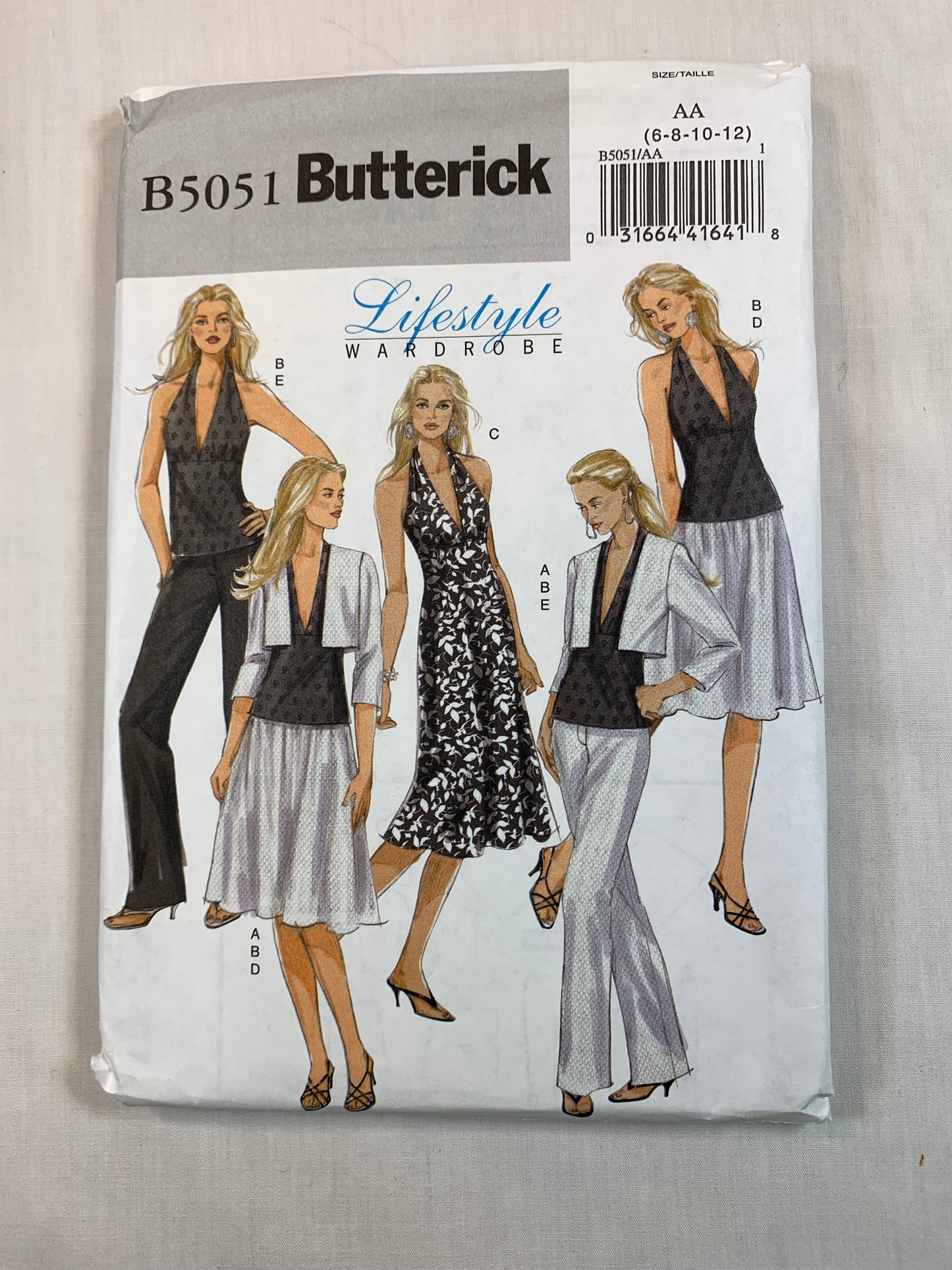 Butterick B5051 Misses' Jacket, Dress, Skirt, Top, Pants, Size 6-12, Uncut, 2007