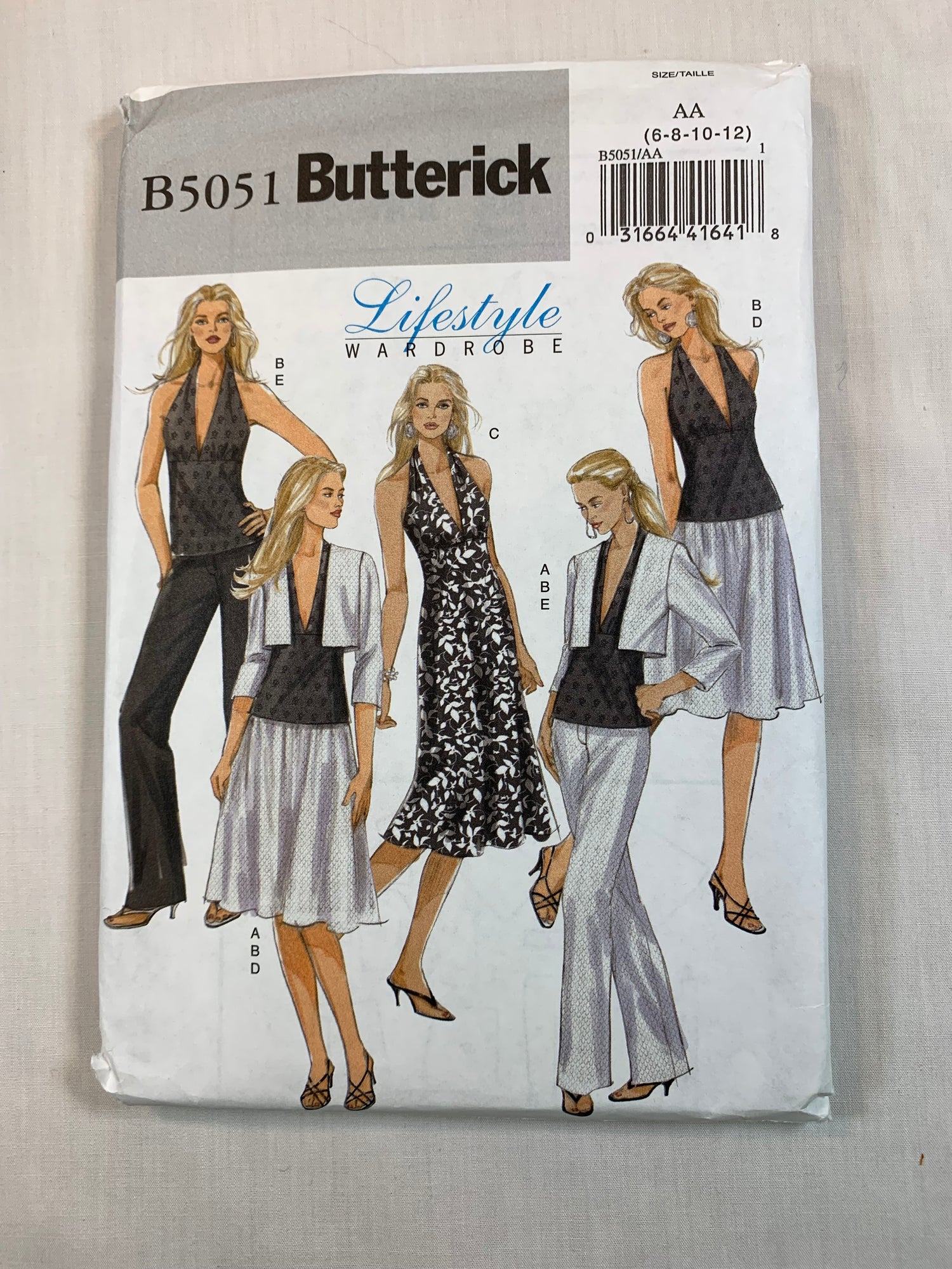 Butterick B5051 Misses' Jacket, Dress, Skirt, Top, Pants, Size 6-12, Uncut, 2007