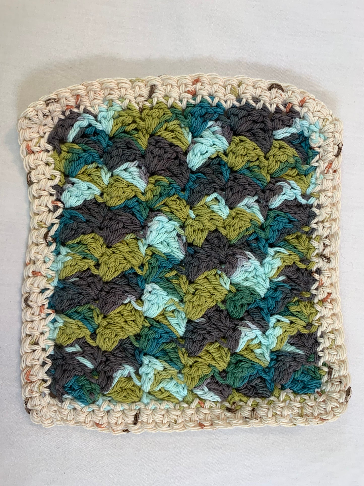 Hand Crocheted Dish Cloths, Multi Colored, Various Sizes, Kitchen Accessory
