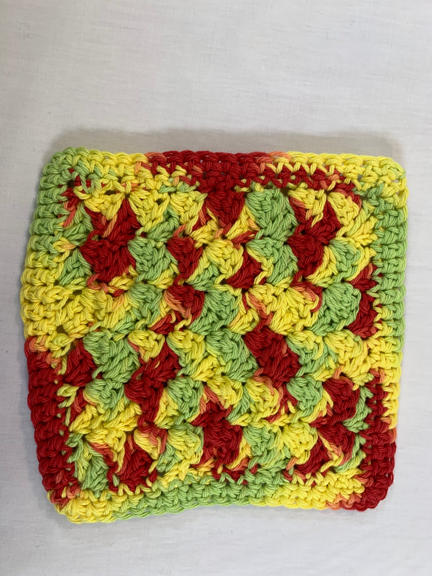 Hand Crocheted Dish Cloths, Multi Colored, Various Sizes, Kitchen Accessory