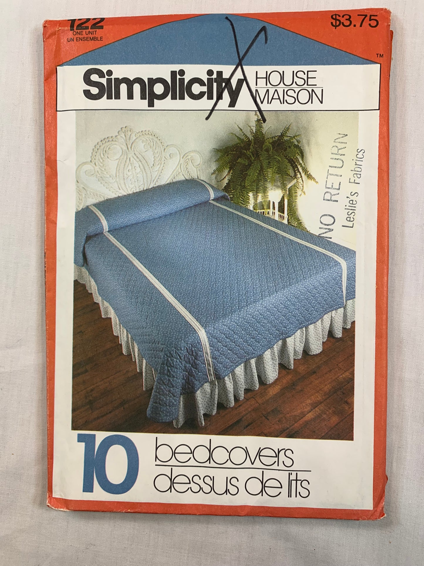 Simplicity Sewing Pattern 122 Crafts, 10 Bedcovers, Flounce, Tuck In, Throw, Dust Ruffle, Uncut, Vintage 1981