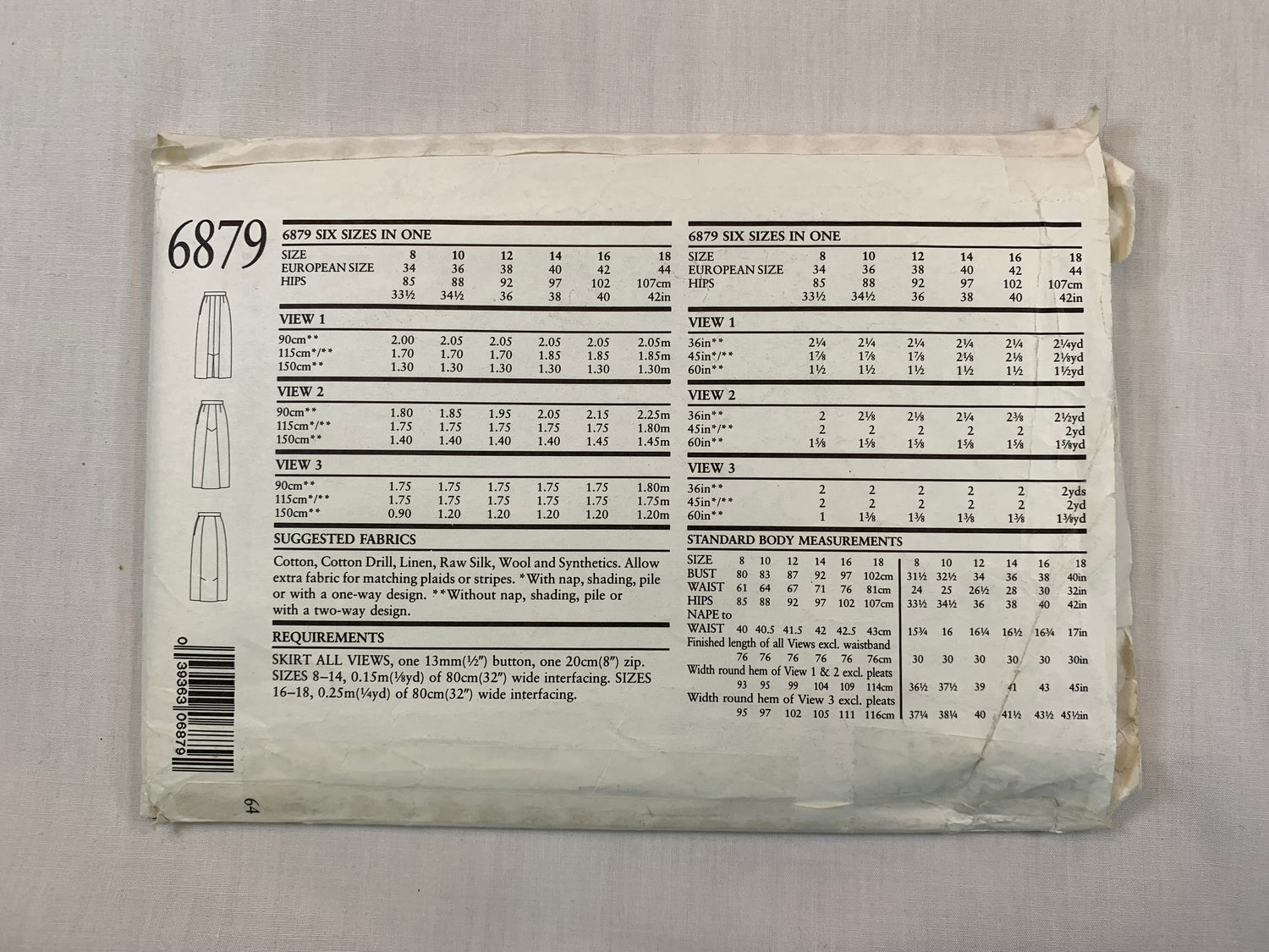 Simplicity New Look 6019 Misses' Skirts, Size 8-18, Cut