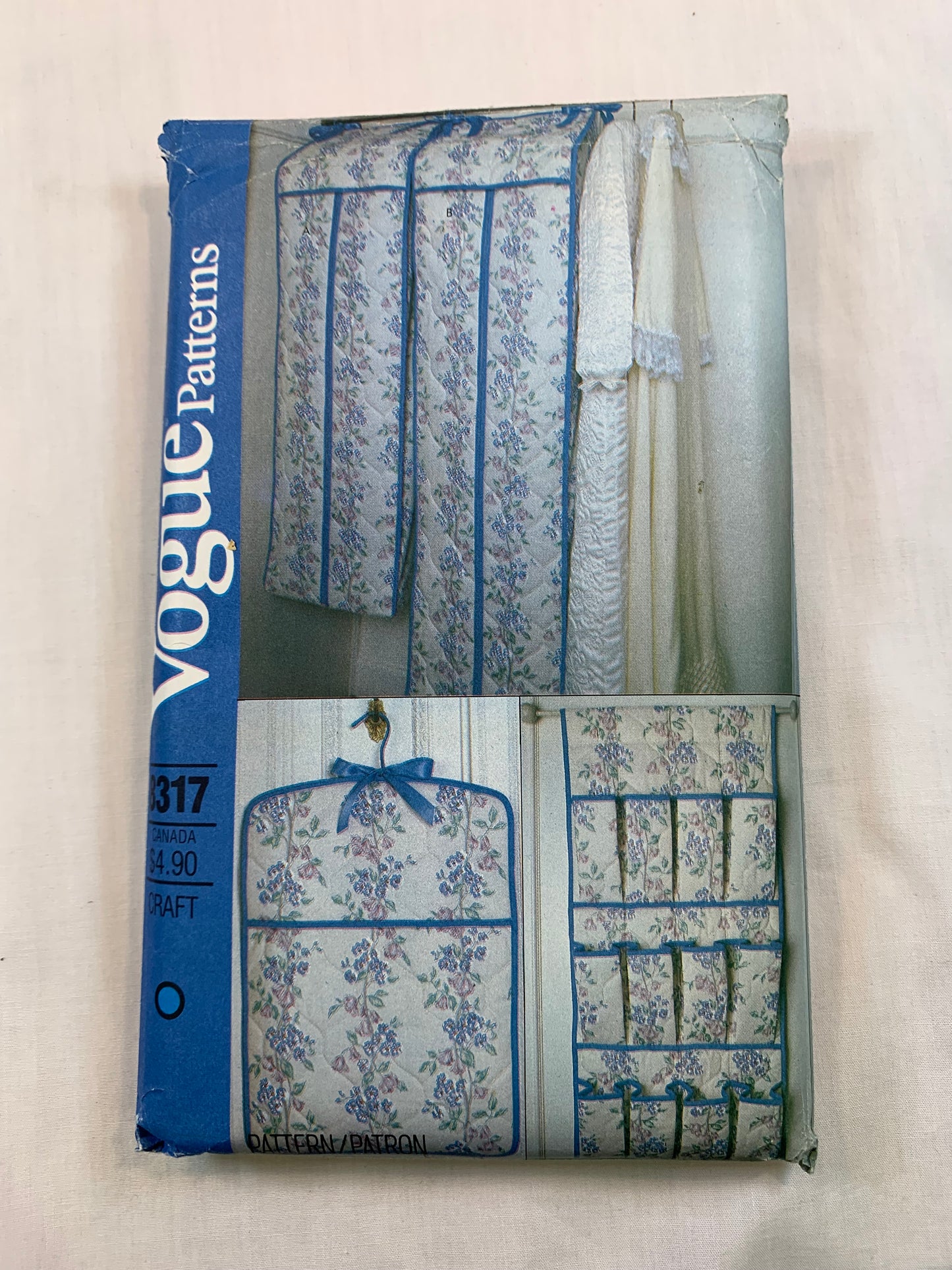 Vogue 8317 Crafts, Closet Organizer, Shoe Bag, Garment Bag, Cut,