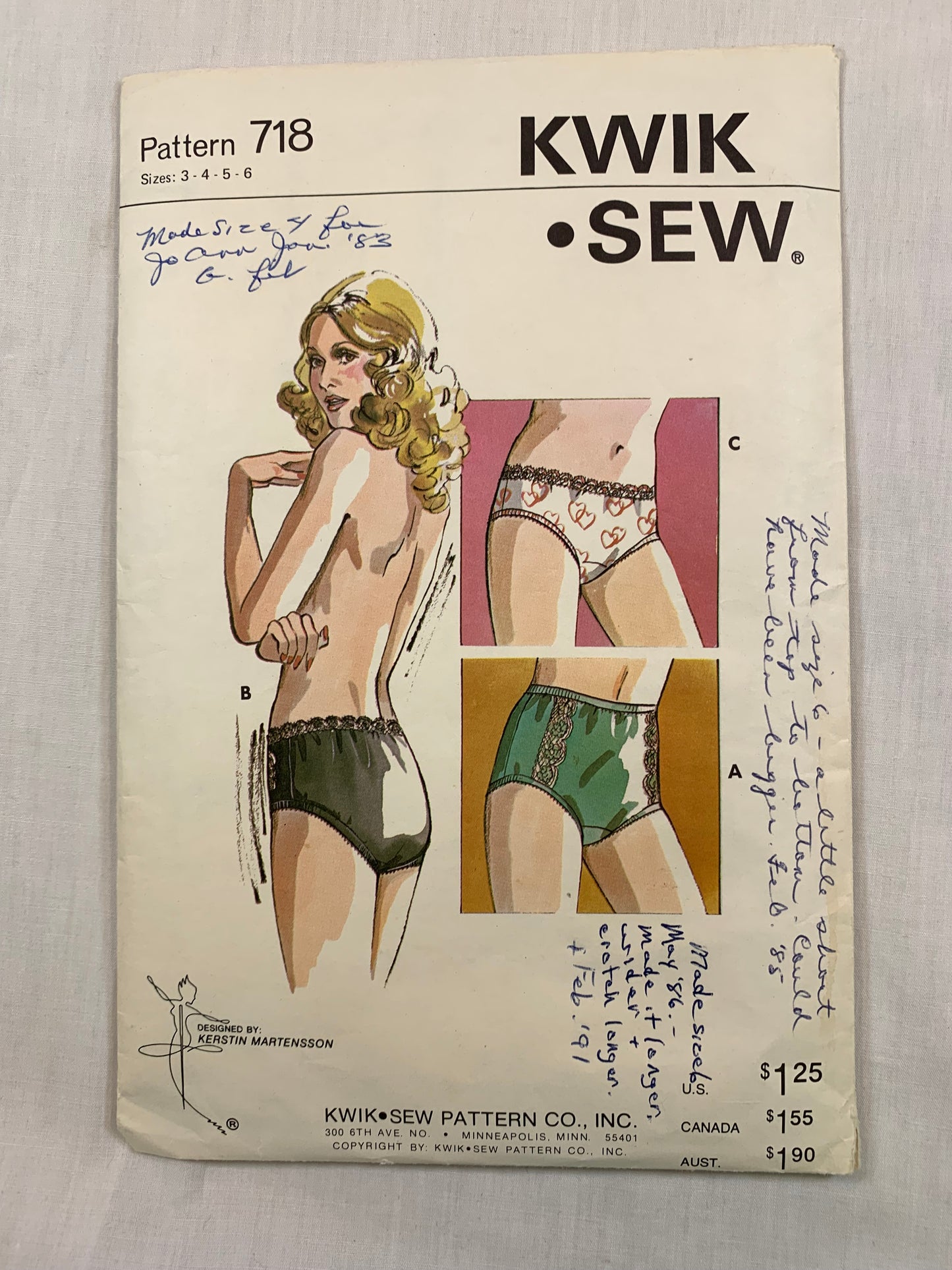KWIK 718 Ladies Panties, Size 3-6, Uncut