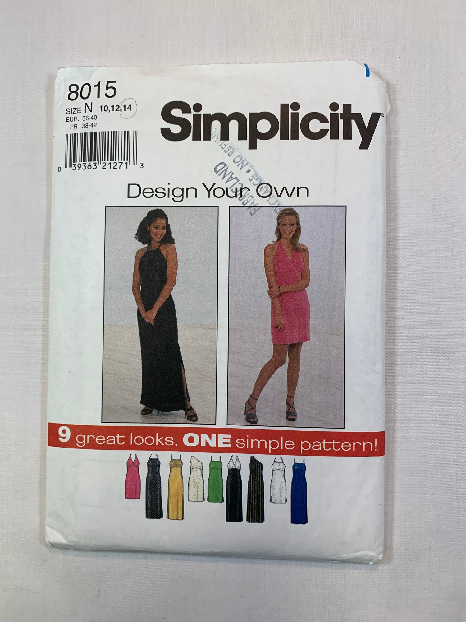 Simplicity 8015 Misses'/Miss Petite Knit Dress, Size 10-14, Cut