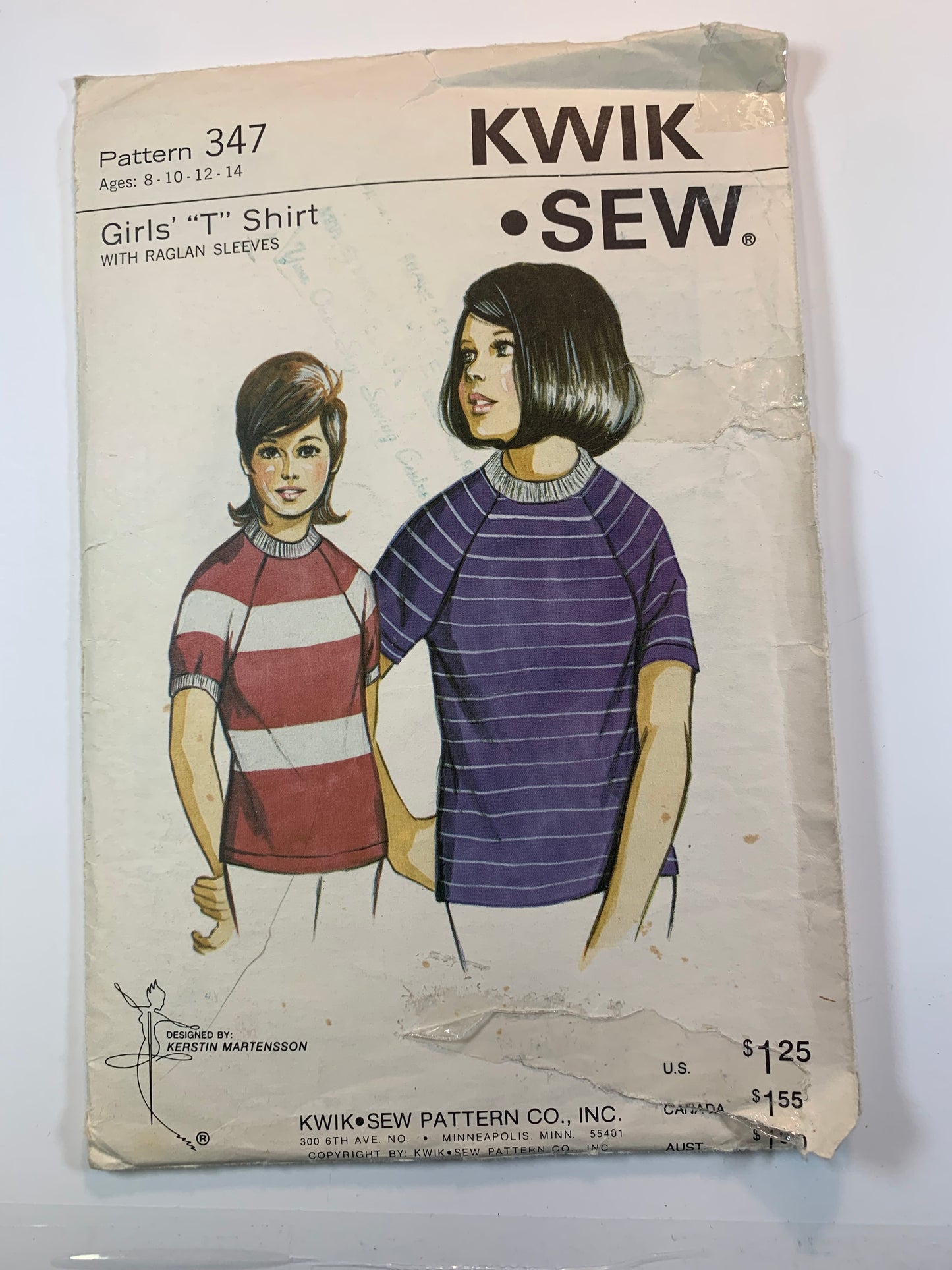 KWIK 347 Girls' T-Shirt, Size 8-10, Cut