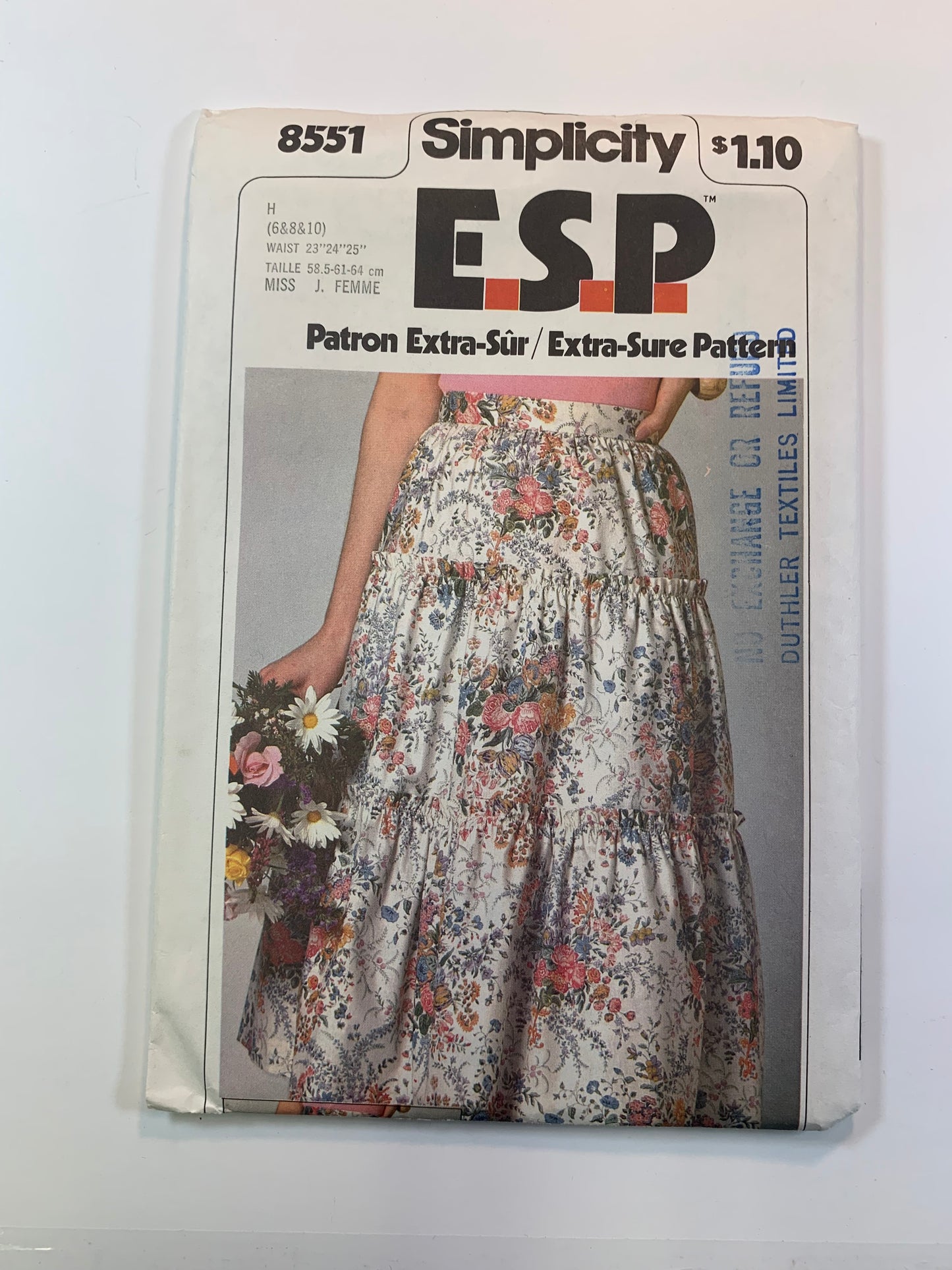 Simplicity 8551 Misses' Skirts, Size 6-10, Uncut, Vintage 1978