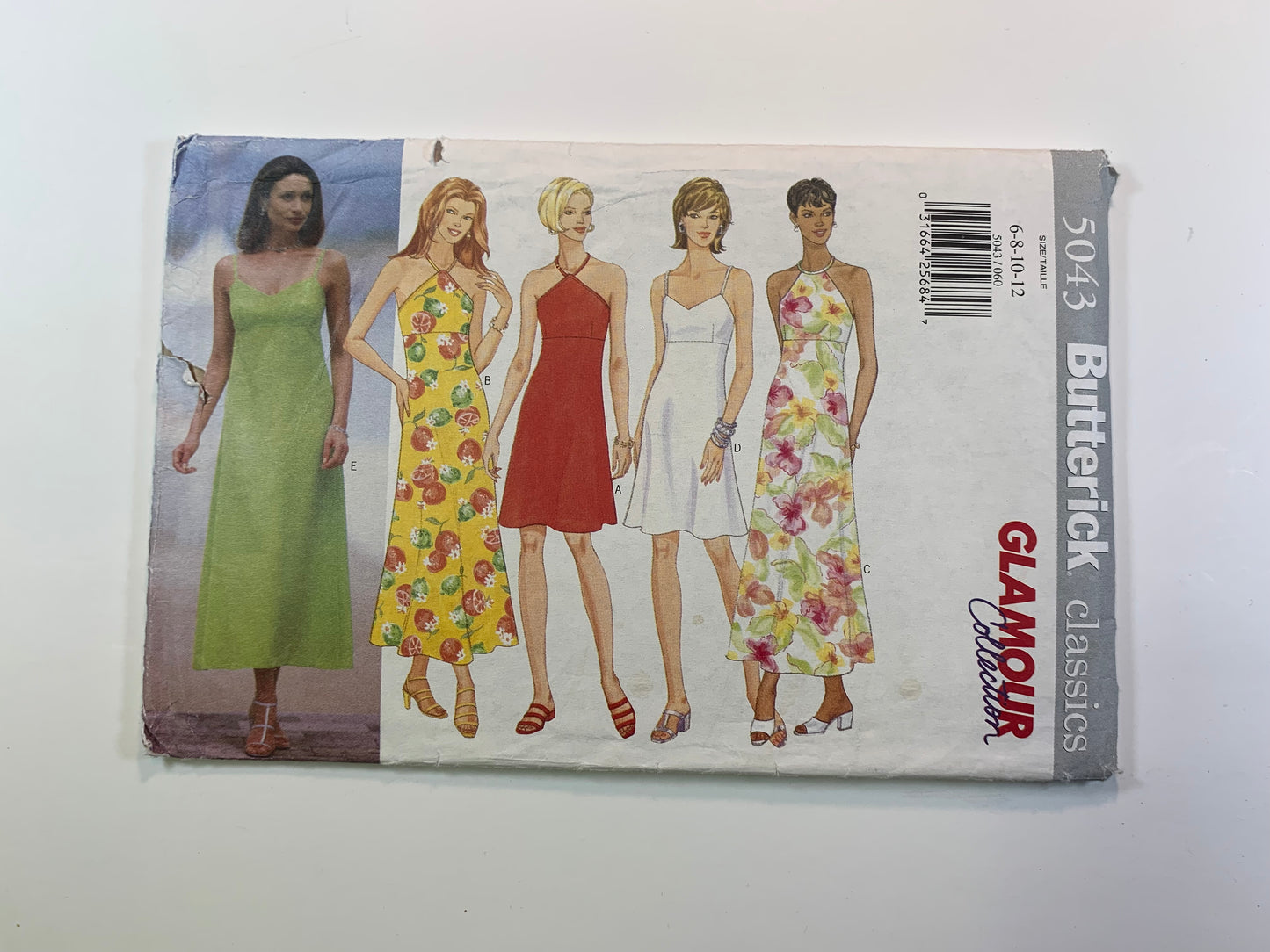 Butterick 5043 Misses'/Miss Petite, Dress, Size 6-12, Cut, Vintage 1997