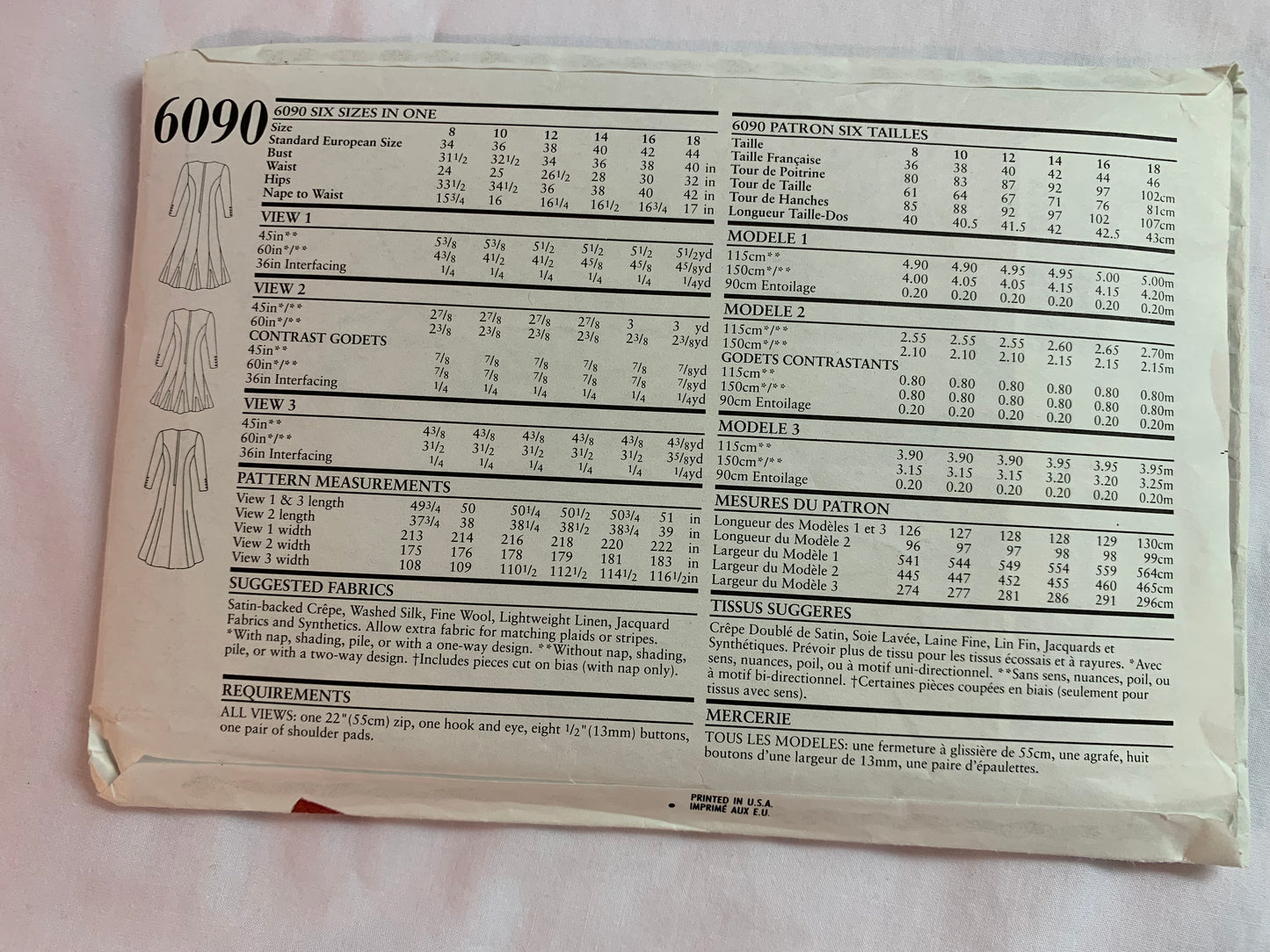 Simplicity New Look Sewing Pattern 6090 Misses' Dresses, Long/Short Sleeves, Zipper Back, 3 Variations, Two Lengths,Pleats, Size 8-18, Cut, 2007