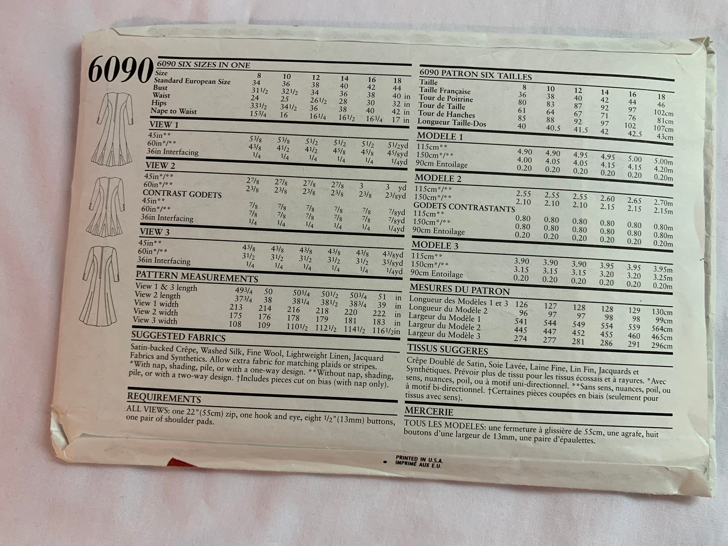 Simplicity New Look Sewing Pattern 6090 Misses' Dresses, Long/Short Sleeves, Zipper Back, 3 Variations, Two Lengths,Pleats, Size 8-18, Cut, 2007