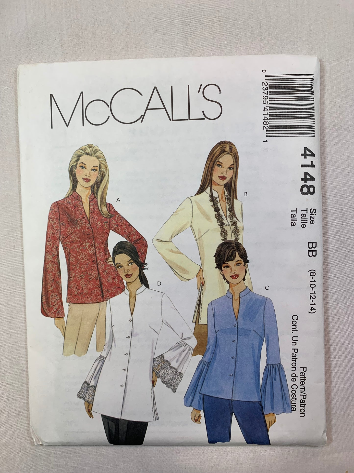 McCall's 4148 Misses'/Misses' Petite Tops, Tunics, Size 8-14, Uncut, 2003