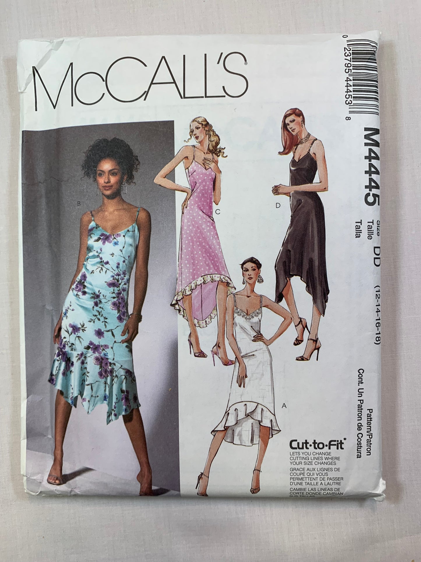 McCall's M4445 Misses'/Miss Petite Dresses, Size 12-18, Uncut, 2004