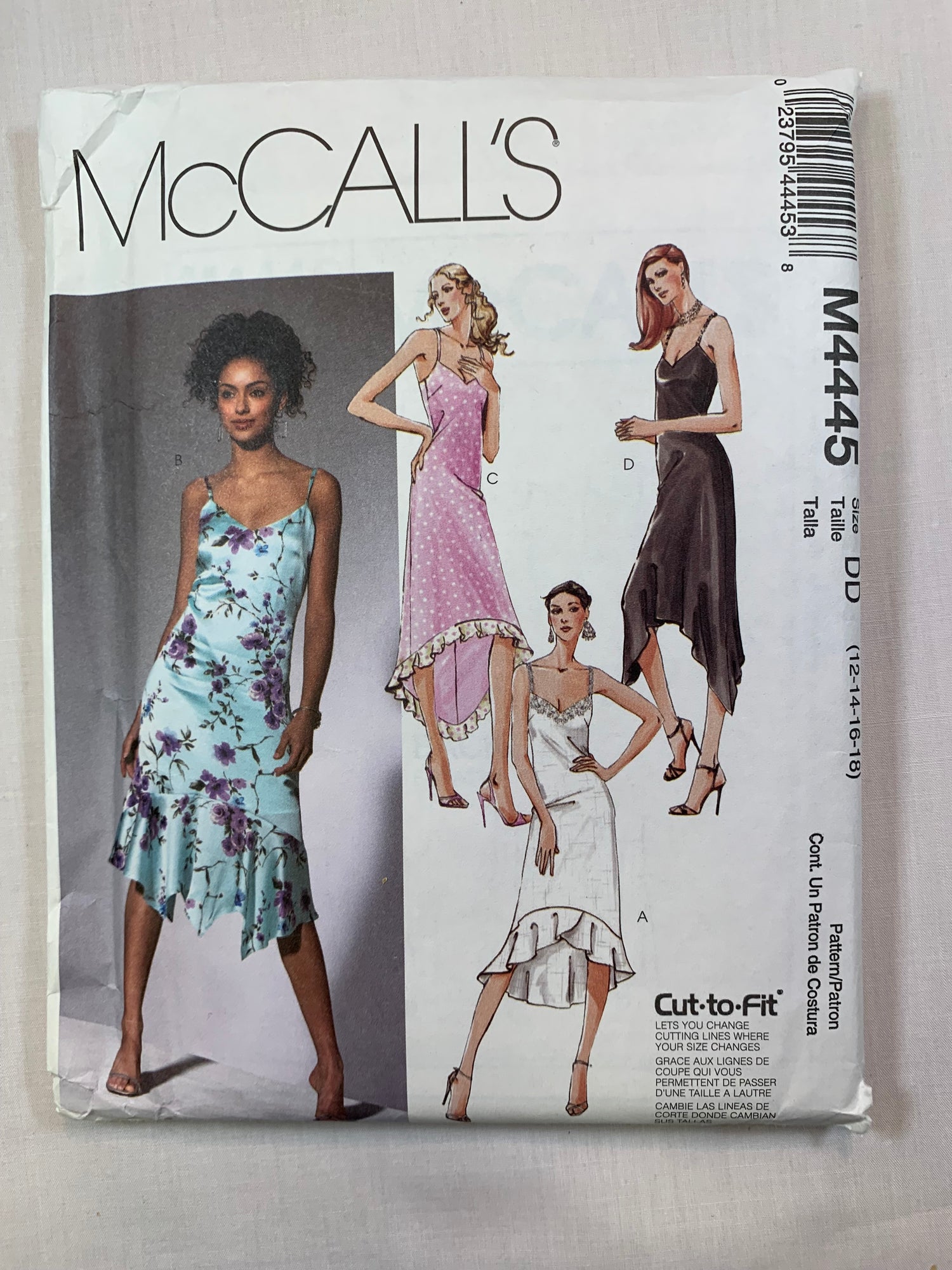 McCall's M4445 Misses'/Miss Petite Dresses, Size 12-18, Uncut, 2004