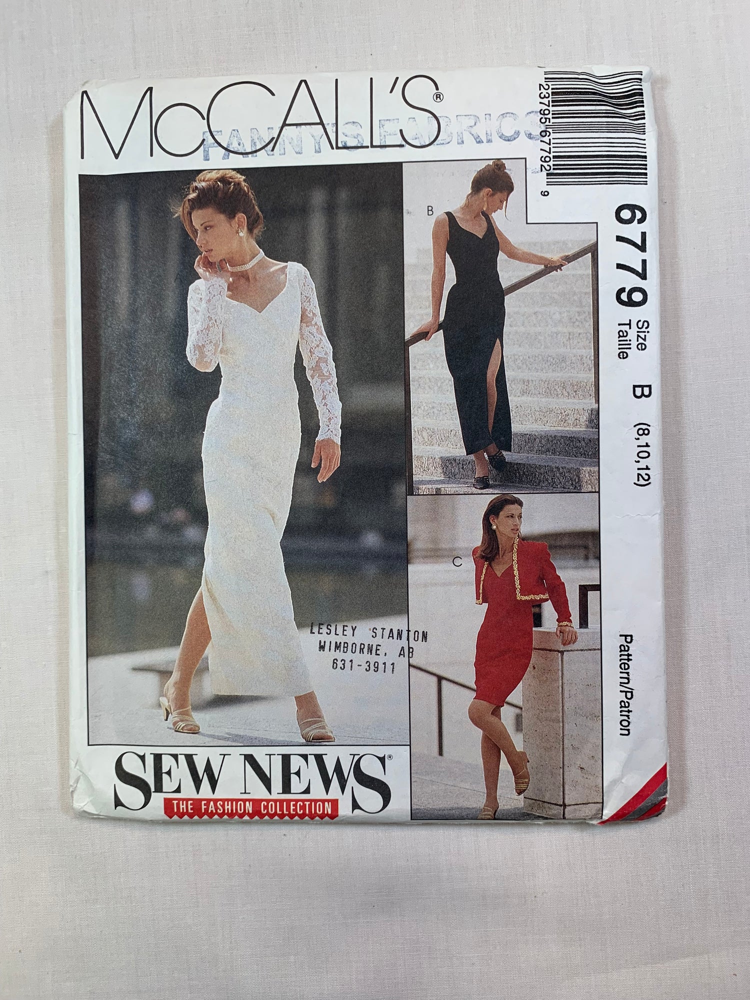 McCall's 6779 Misses' Dresses, Bolero, Size 8-12, Uncut, Vintage 1993
