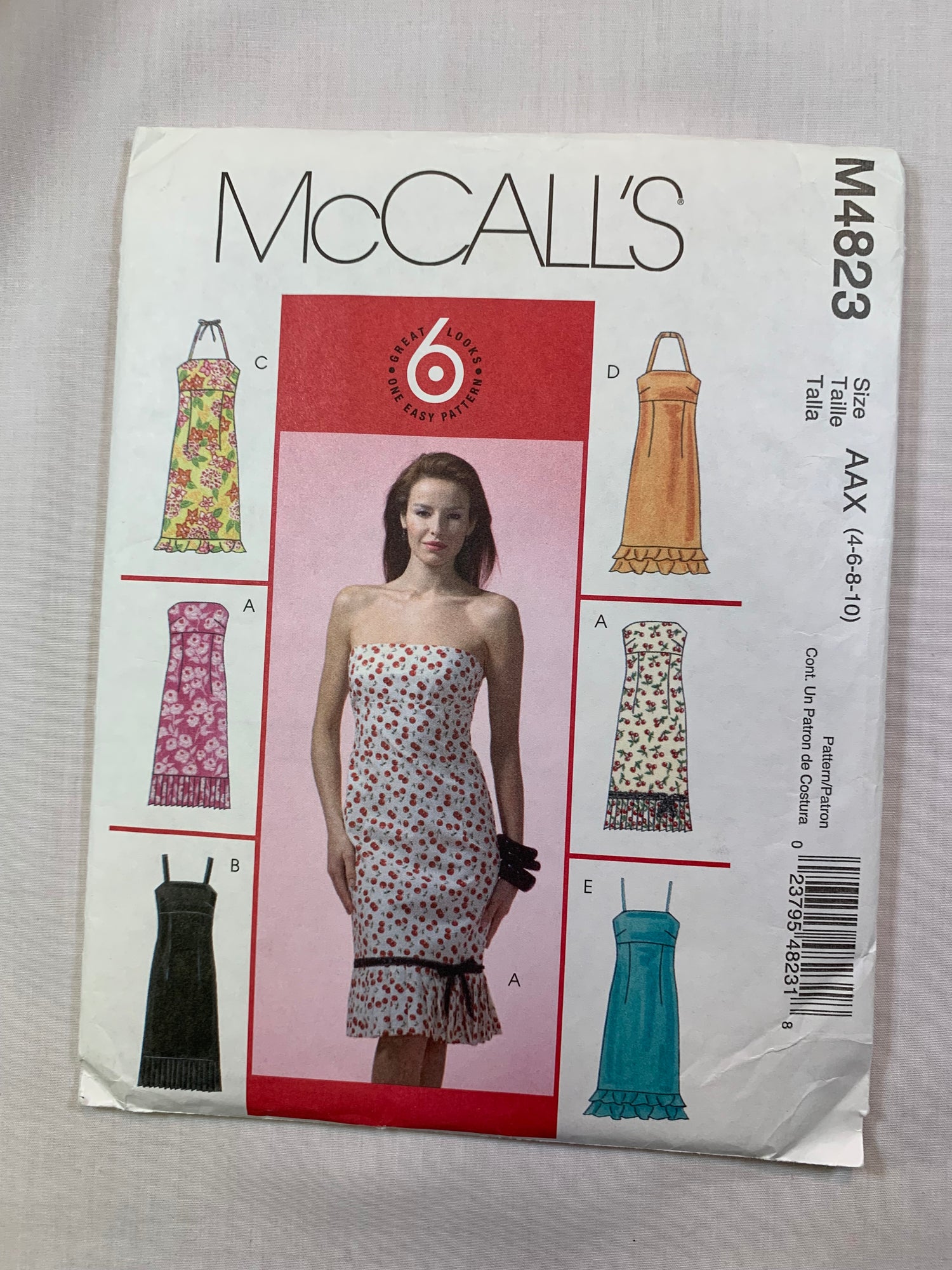 McCall's M4823 Misses'/Miss Petite Dresses, Size 4-10, Cut, 2006