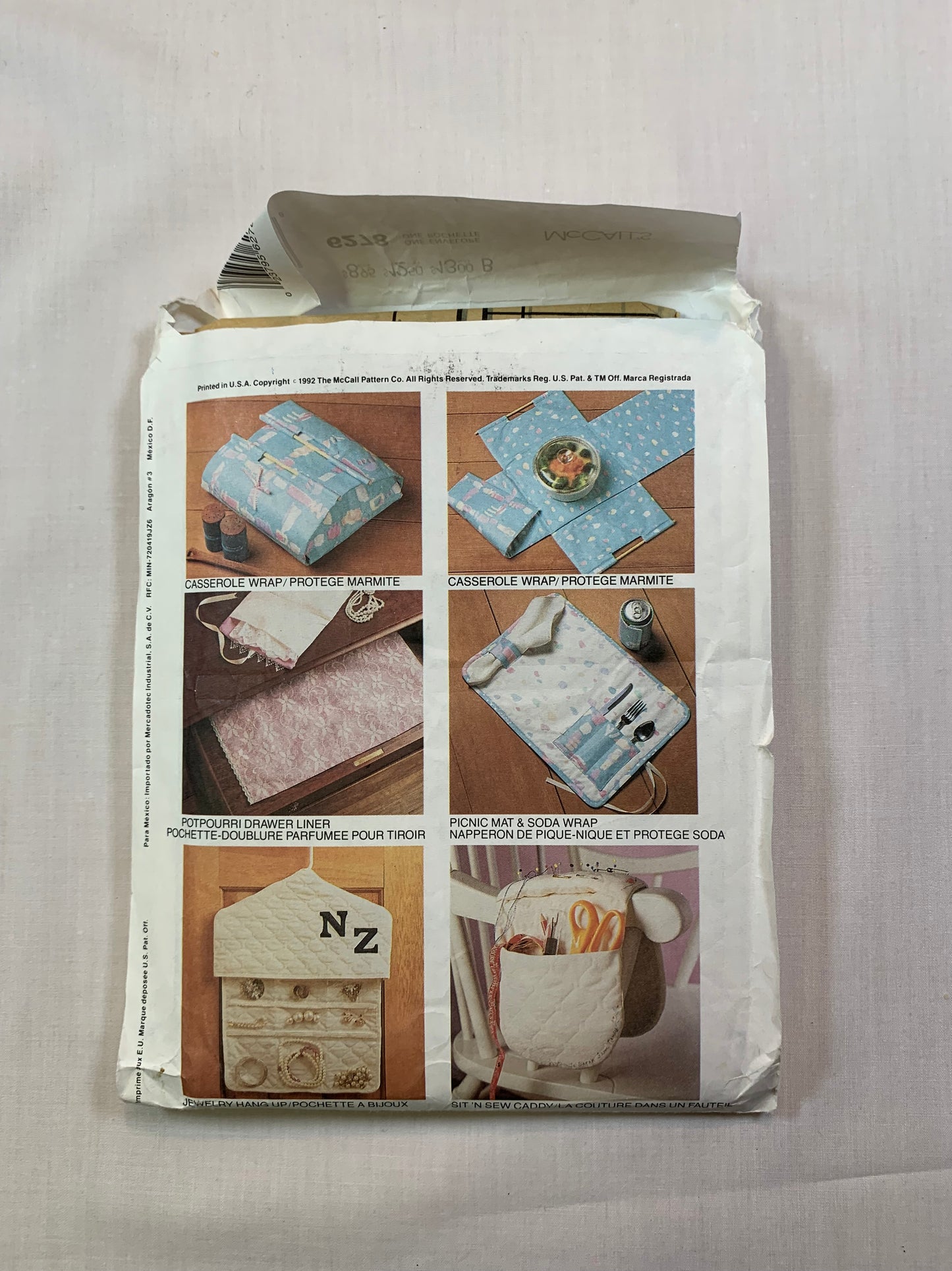 McCall's 6278 Crafts, Home Decor, Kitchen Household Essentials, Uncut, Vintage 1992