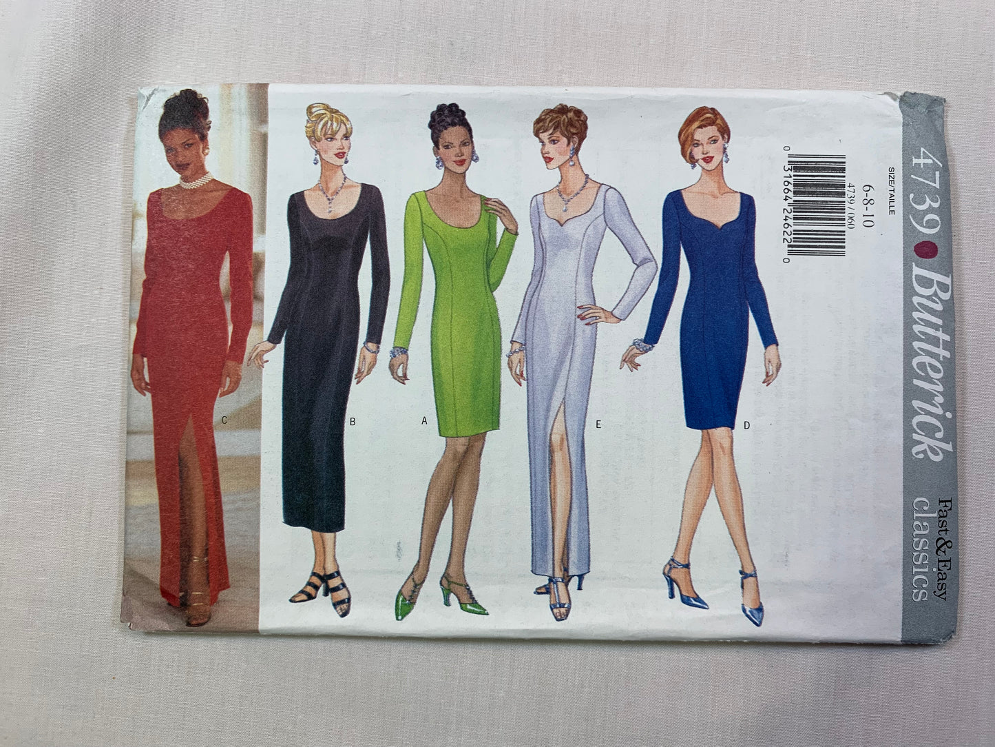 Butterick 4739 Misses' Petite Dress, Size 6-10, Uncut, Vintage 1996