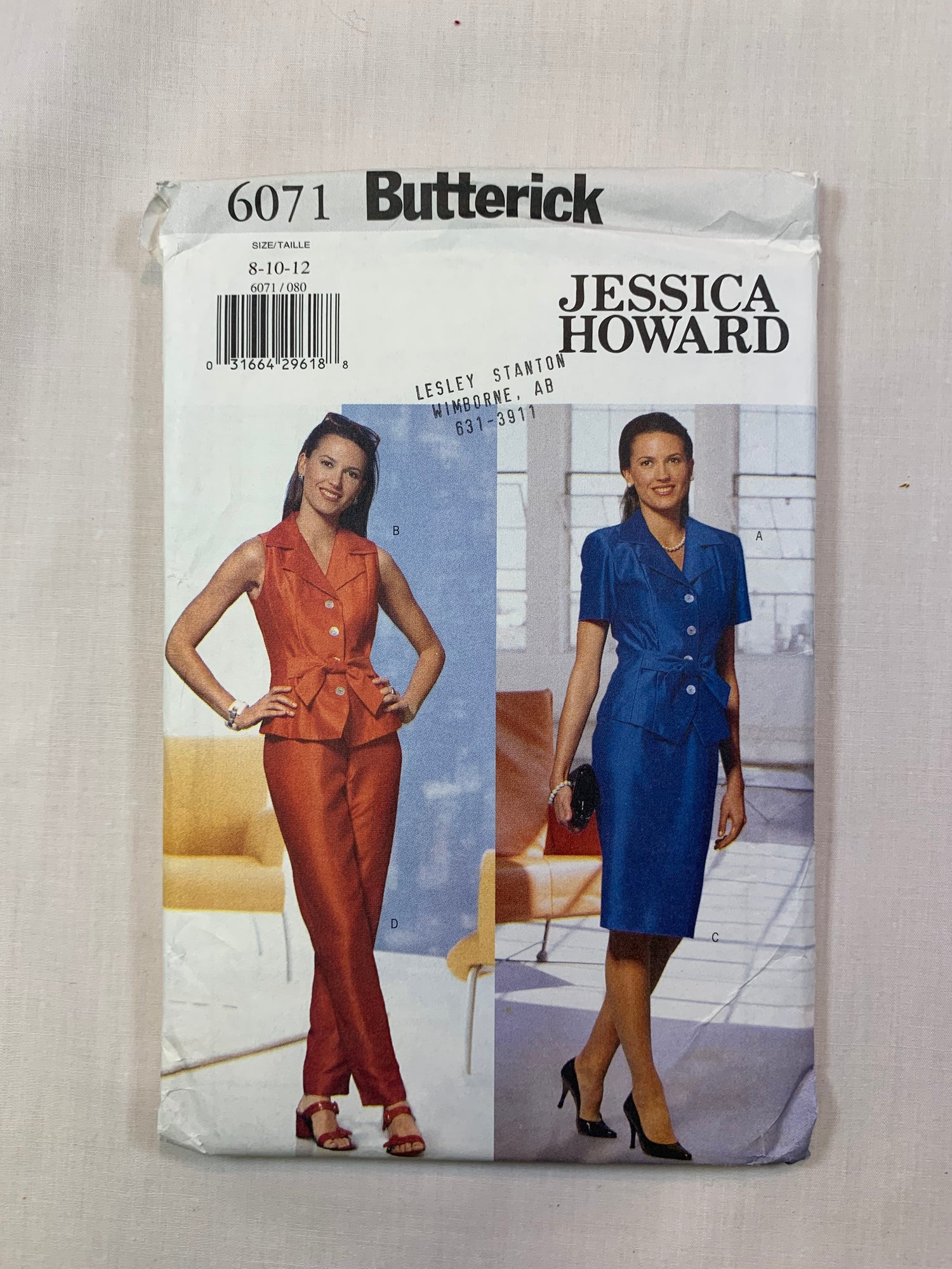 Butterick 6071, Misses' Petite, Top, Skirt, Pants, Size 8-12, Uncut, Vintage 1999