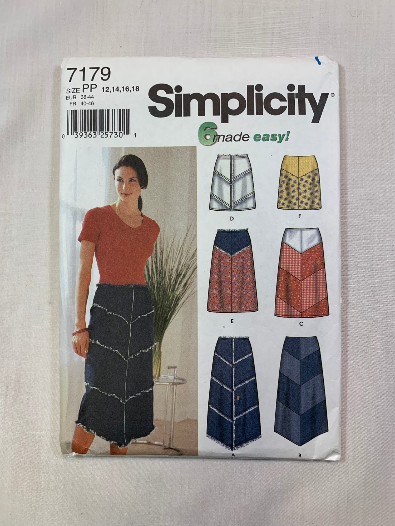 Simplicity 7179 Misses' Skirts, Size 12-18, Uncut, 2010